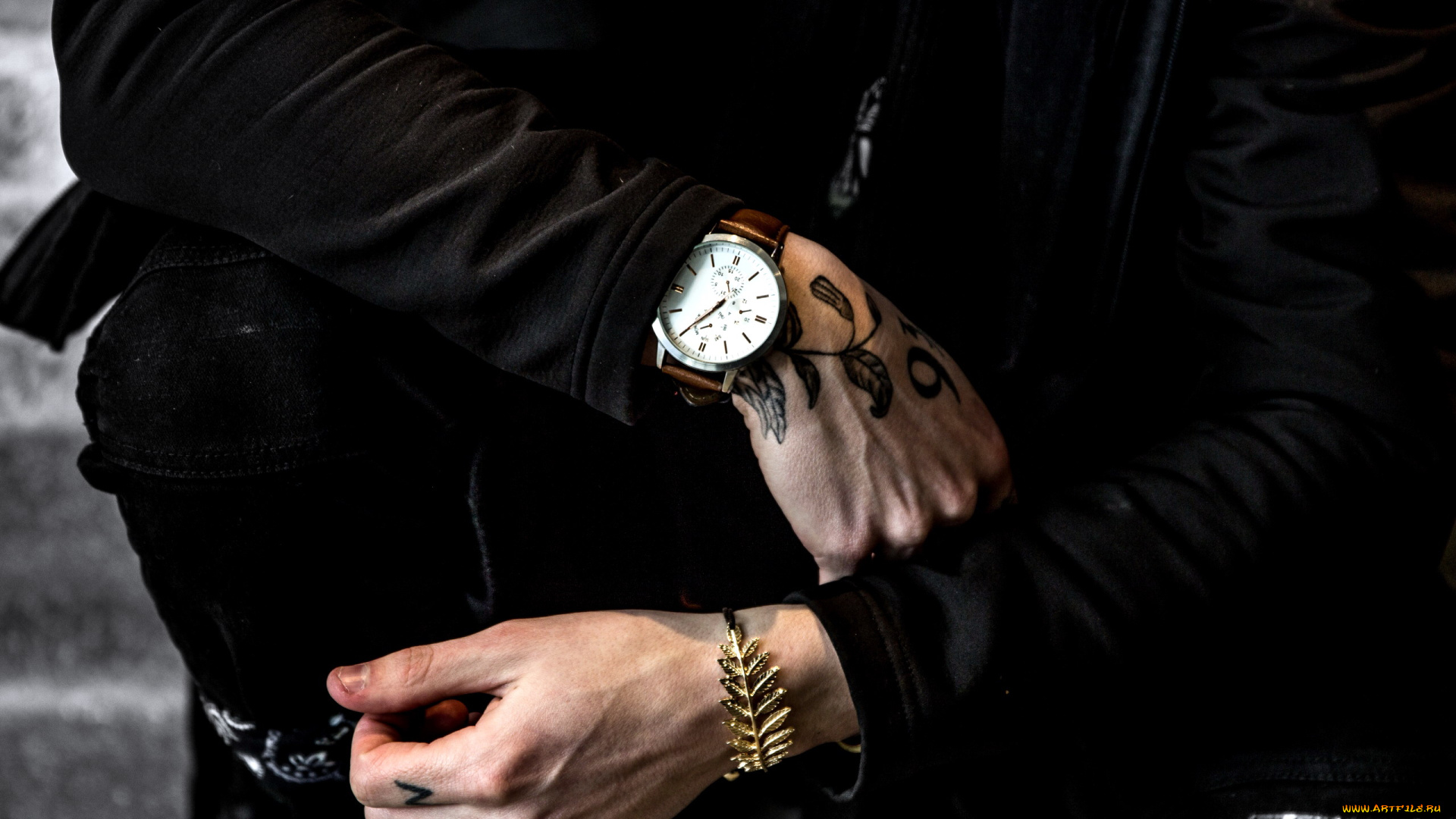 разное, руки, часы, тату, браслет