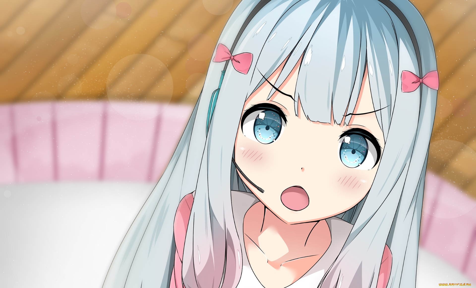 аниме, eromanga-sensei, девушка, фон, взгляд