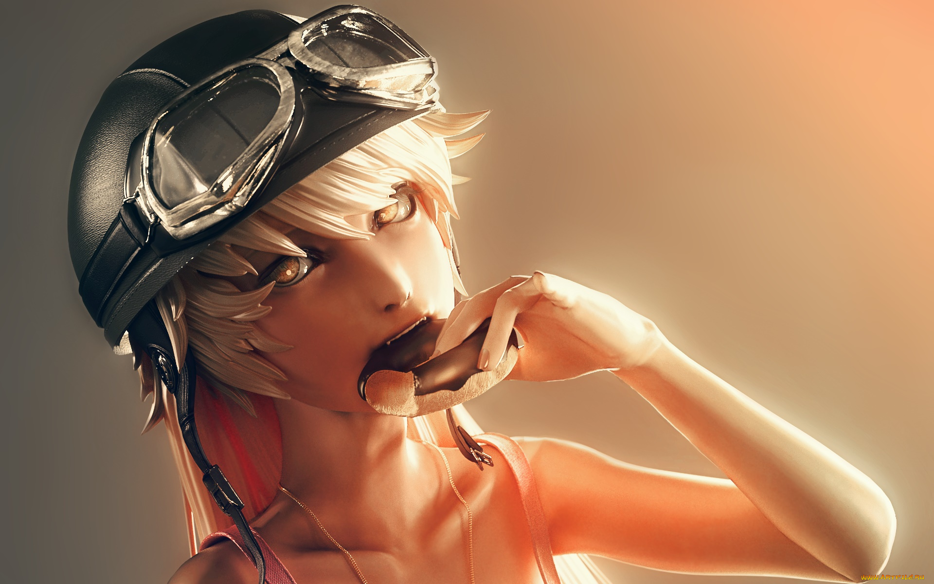 аниме, bakemonogatari, фон, взгляд, девушка