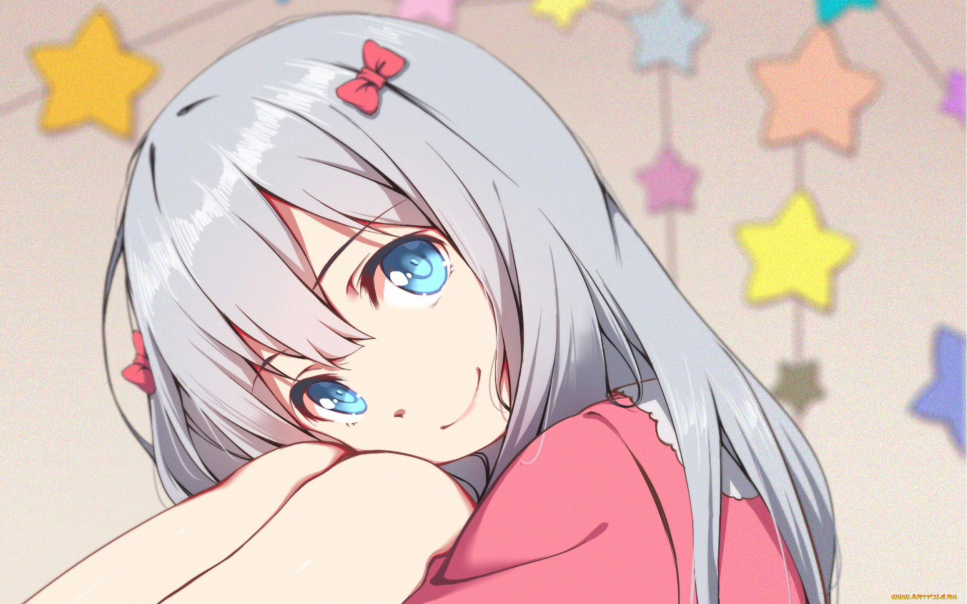 аниме, eromanga-sensei, девушка, фон, взгляд