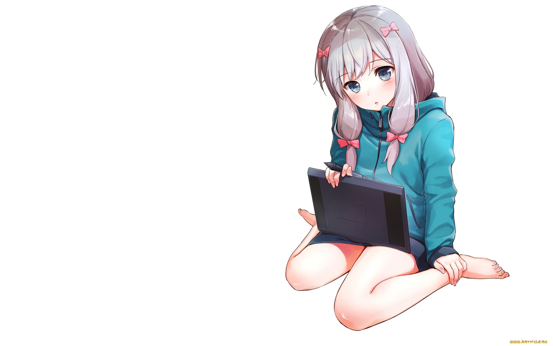 аниме, eromanga-sensei, фон, взгляд, девушка