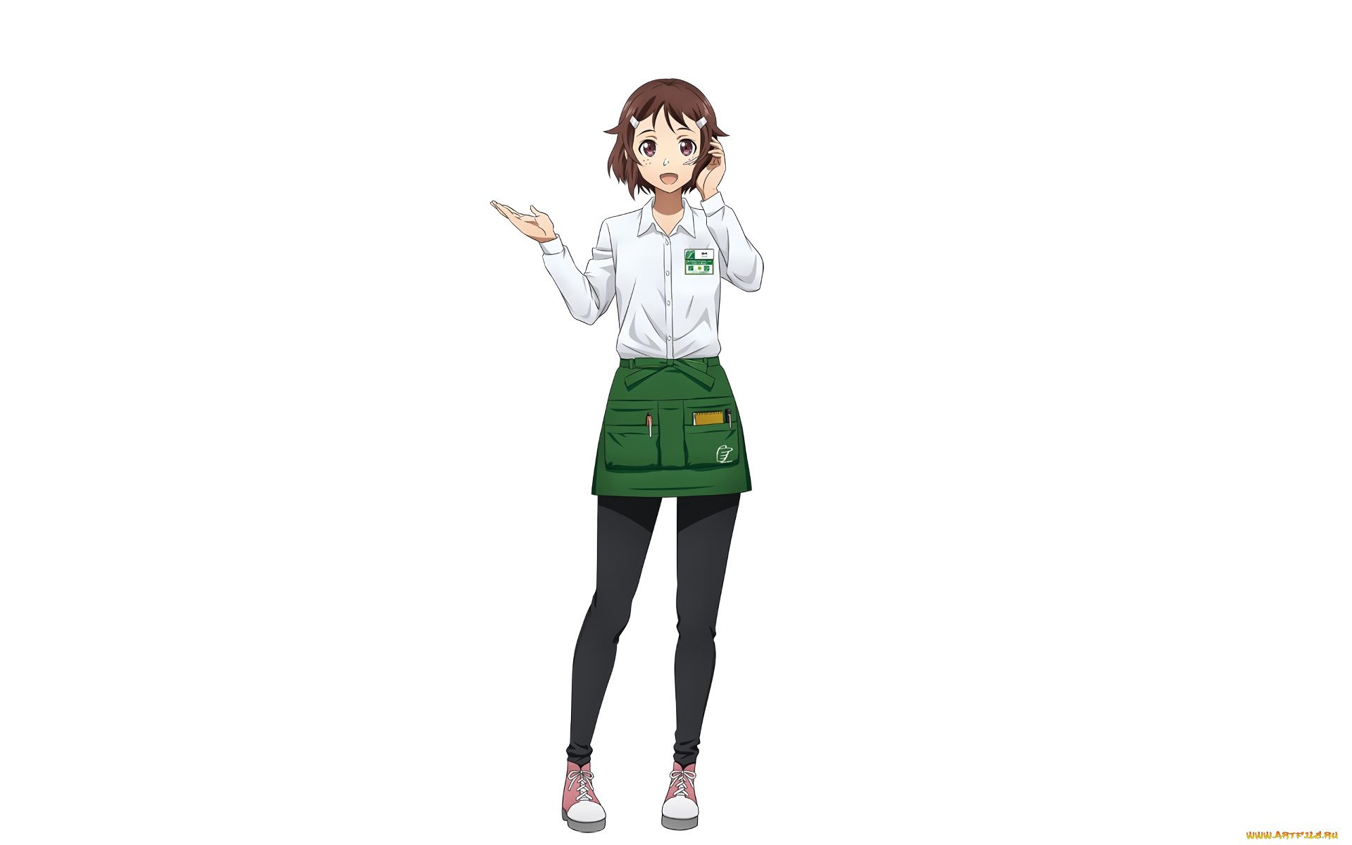 аниме, sword, art, online, девушка, взгляд, фон