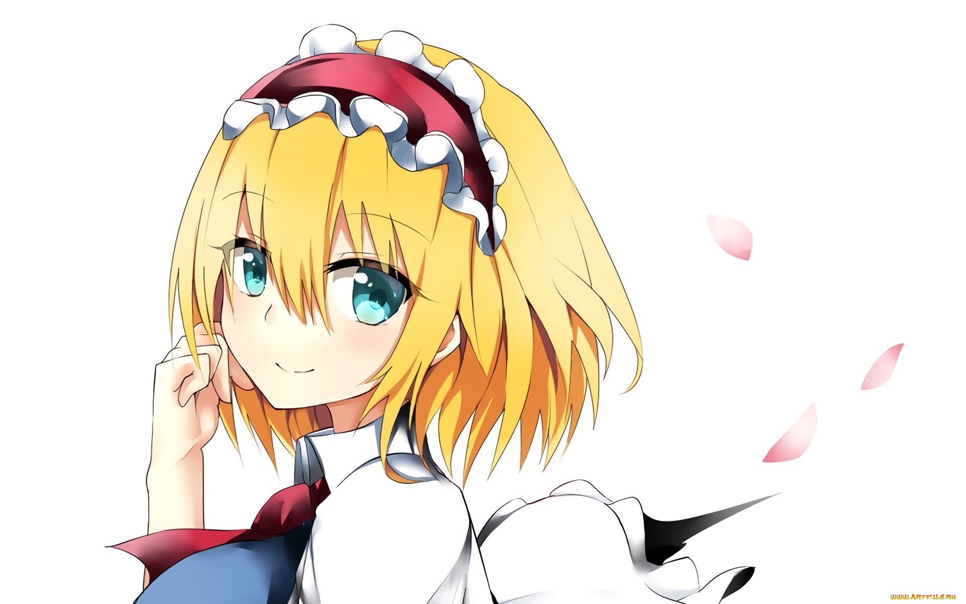 аниме, touhou, взгляд, девушка, фон