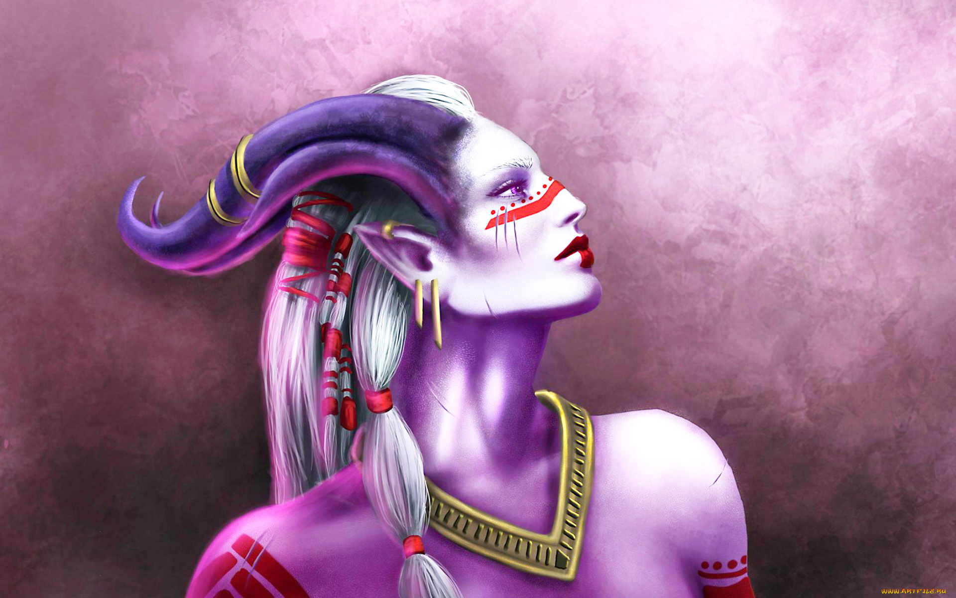 фэнтези, демоны, суккуб, рога, профиль, демон