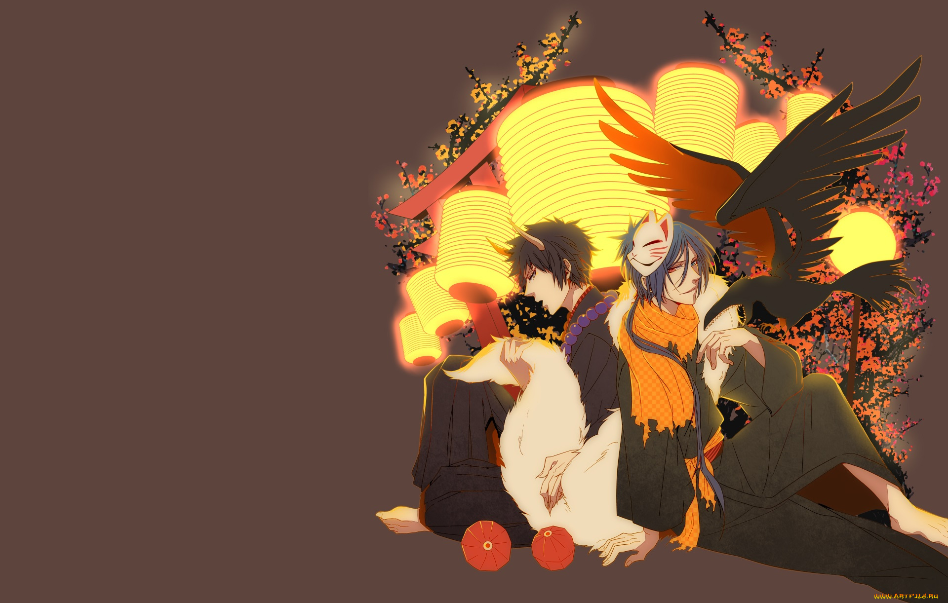 аниме, katekyo, hitman, reborn, рокудо, мукуро, хибари, кёя