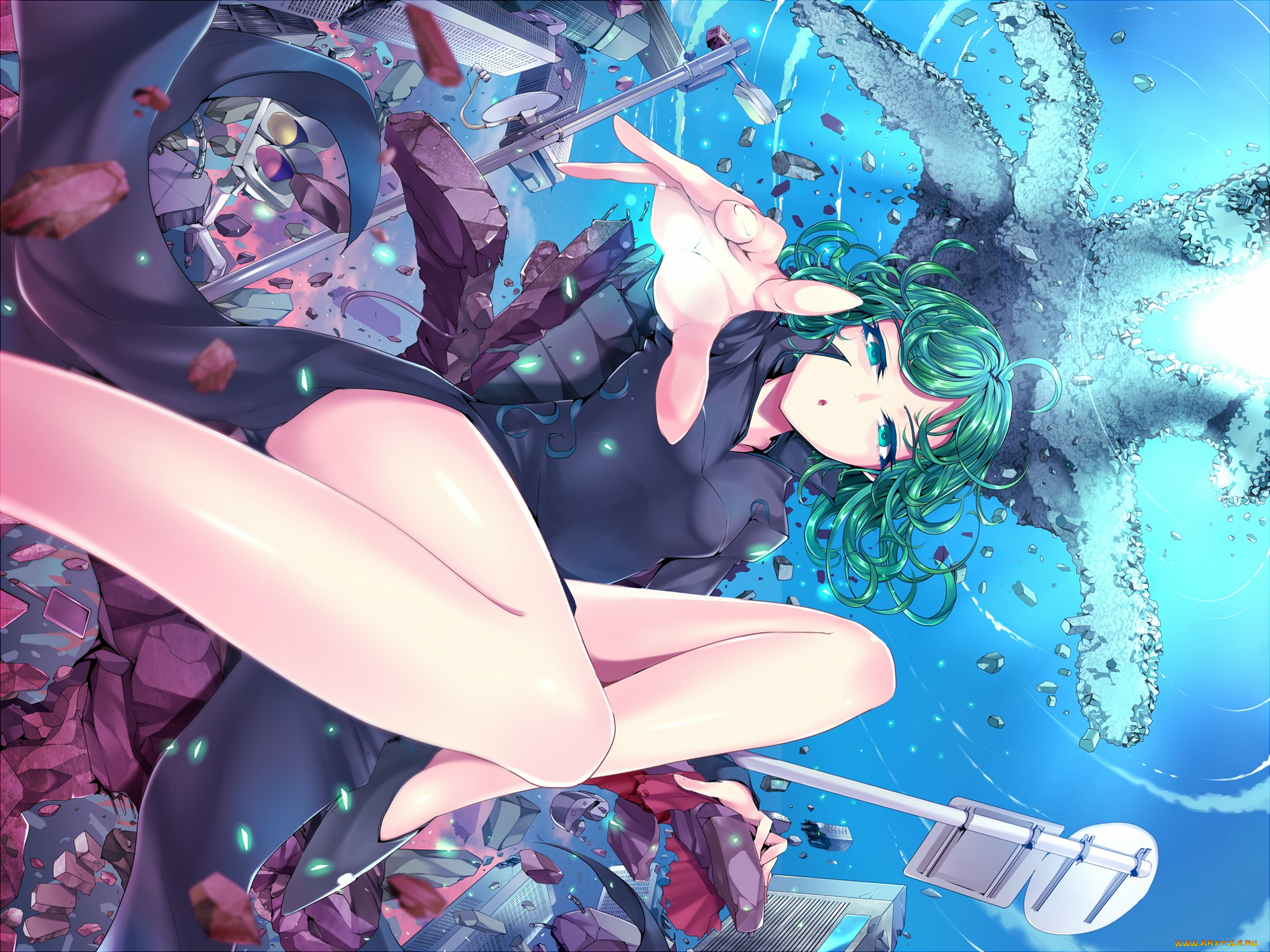 аниме, one, punch, man, девушка