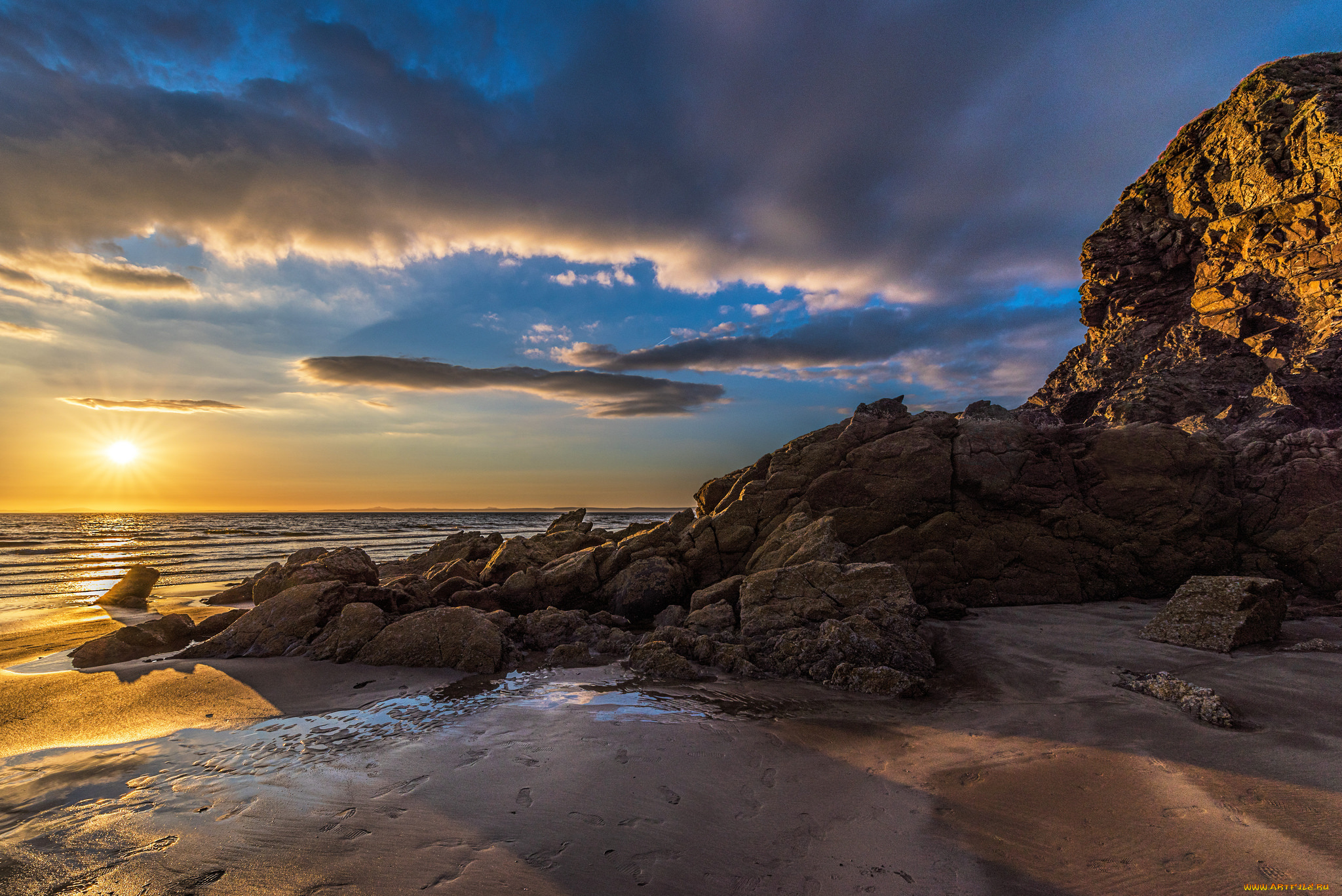 природа, побережье, море, берег