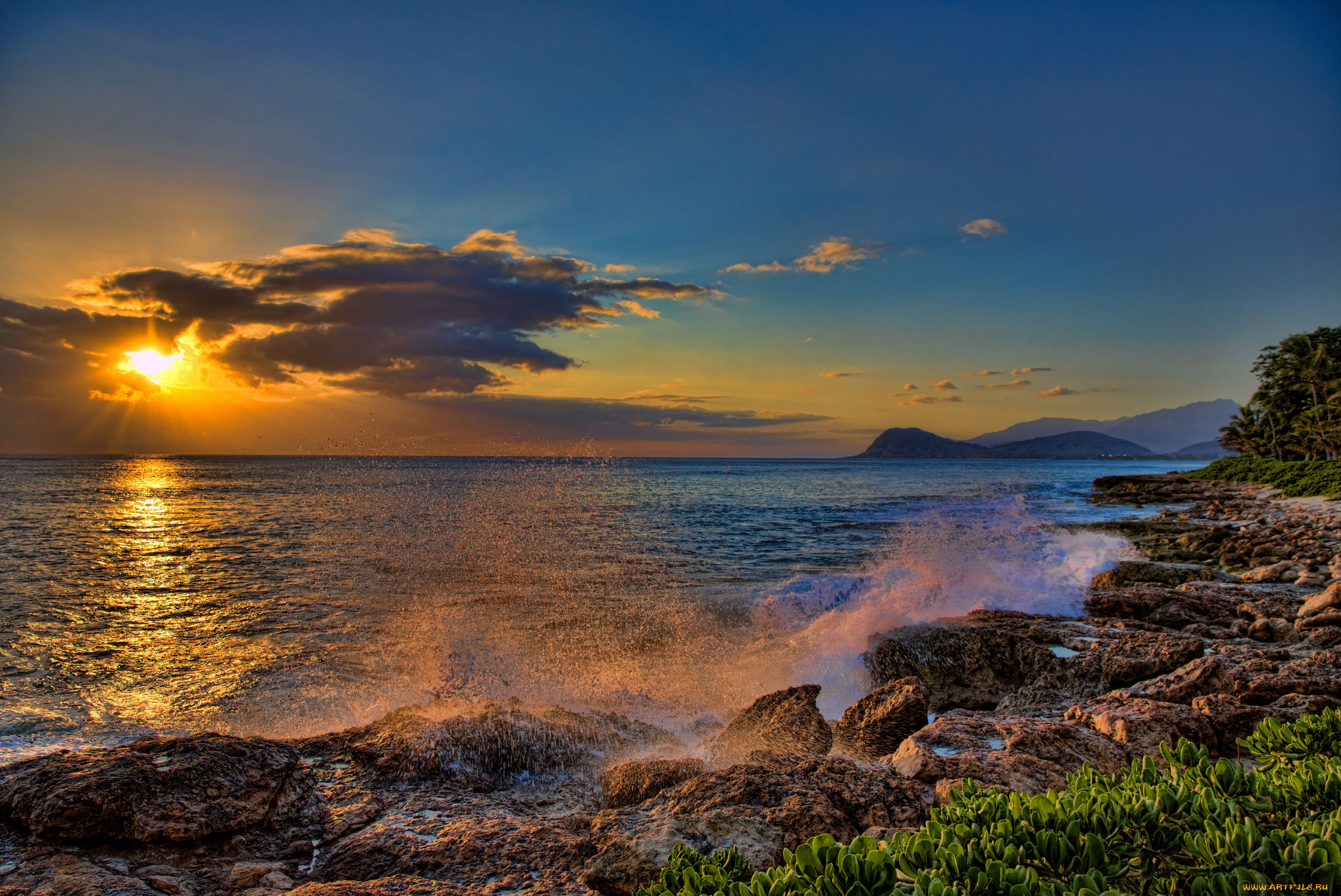 природа, побережье, берег, море