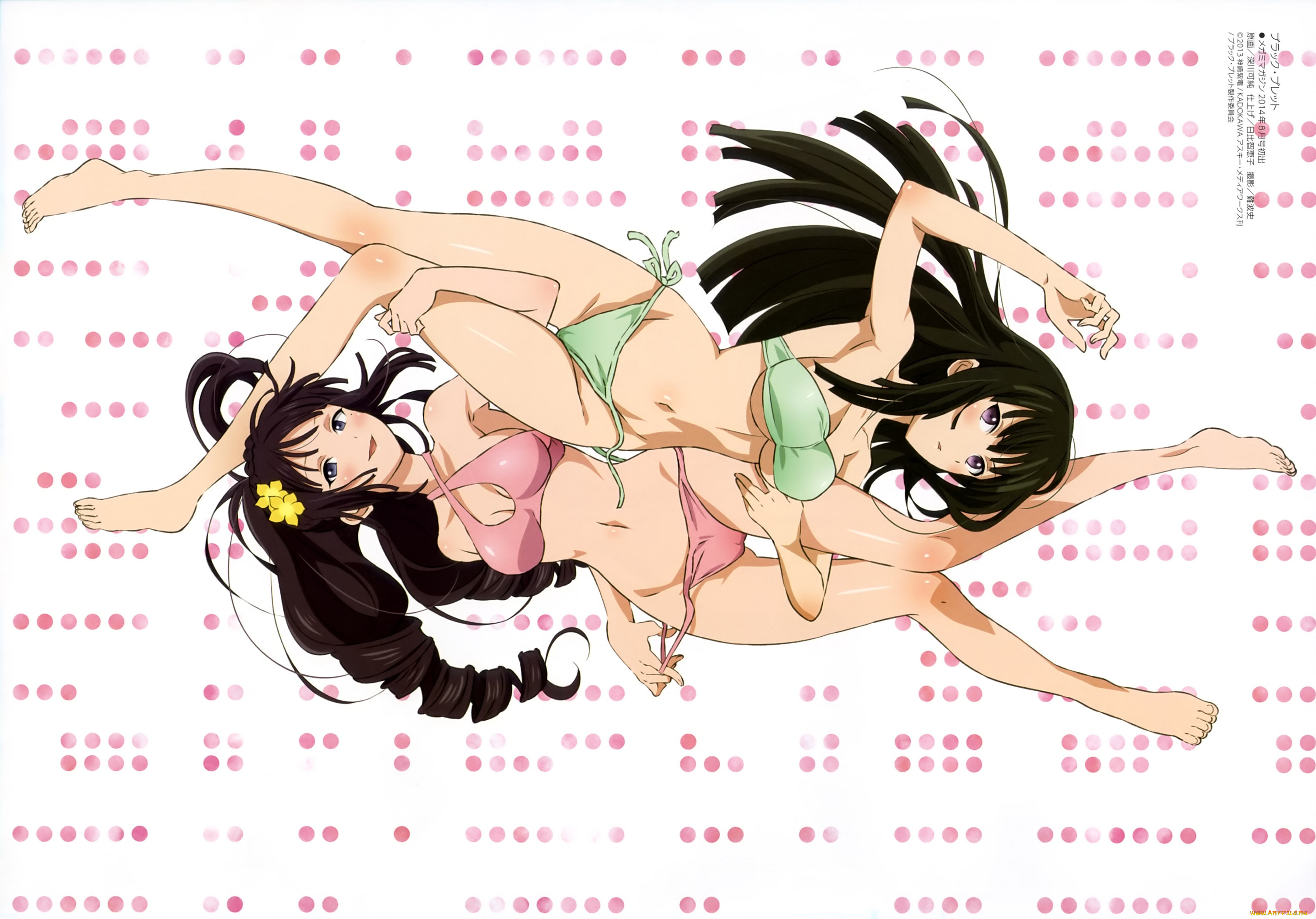 аниме, black, bullet, девушки