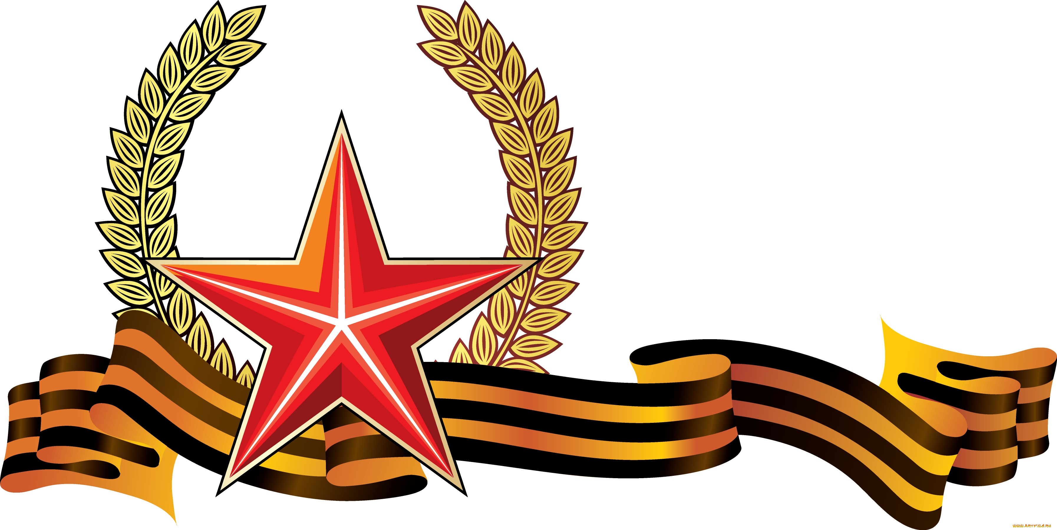 праздничные, день, защитника, отечества, звезда, лента