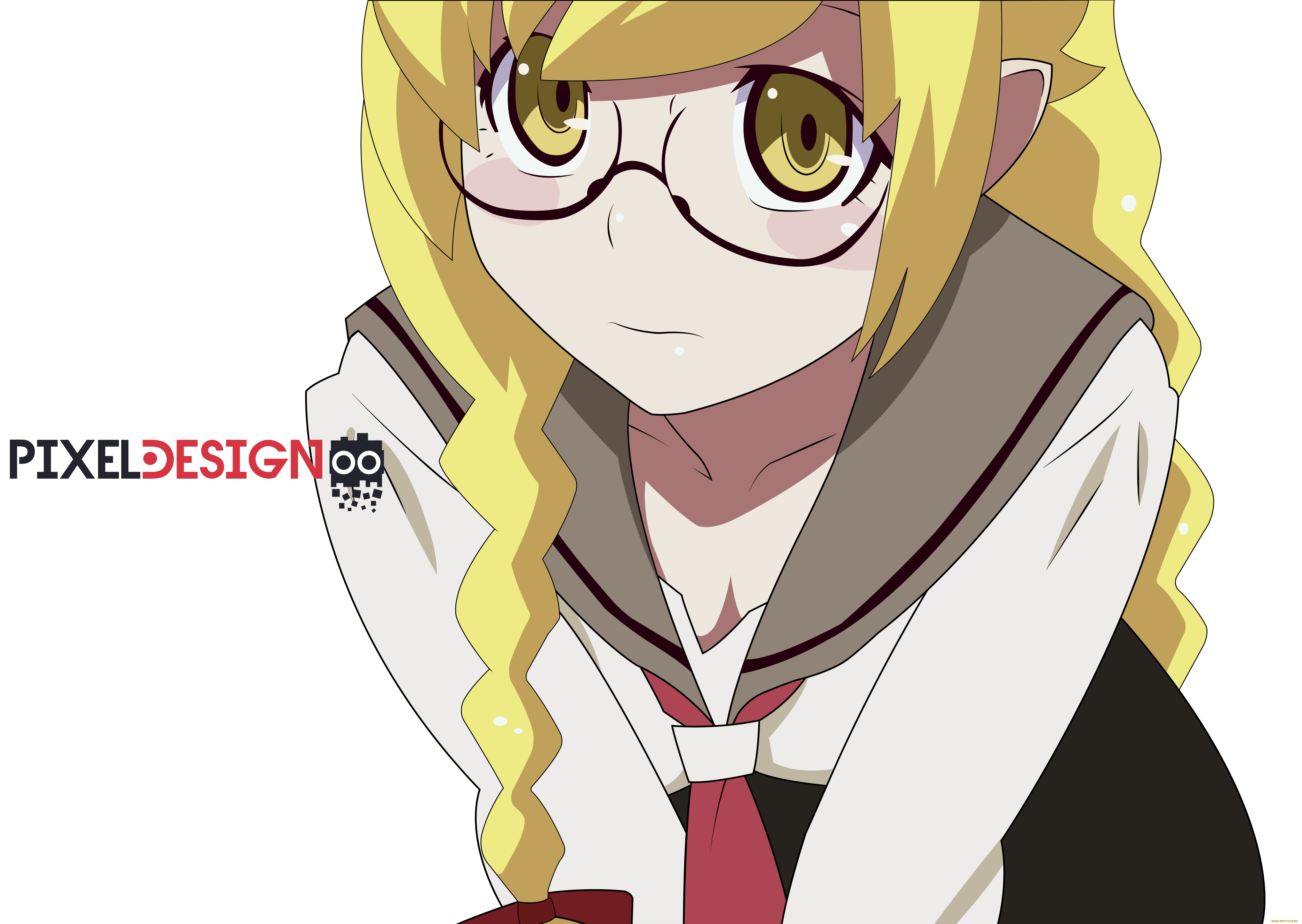 аниме, bakemonogatari, фон, взгляд, девушка