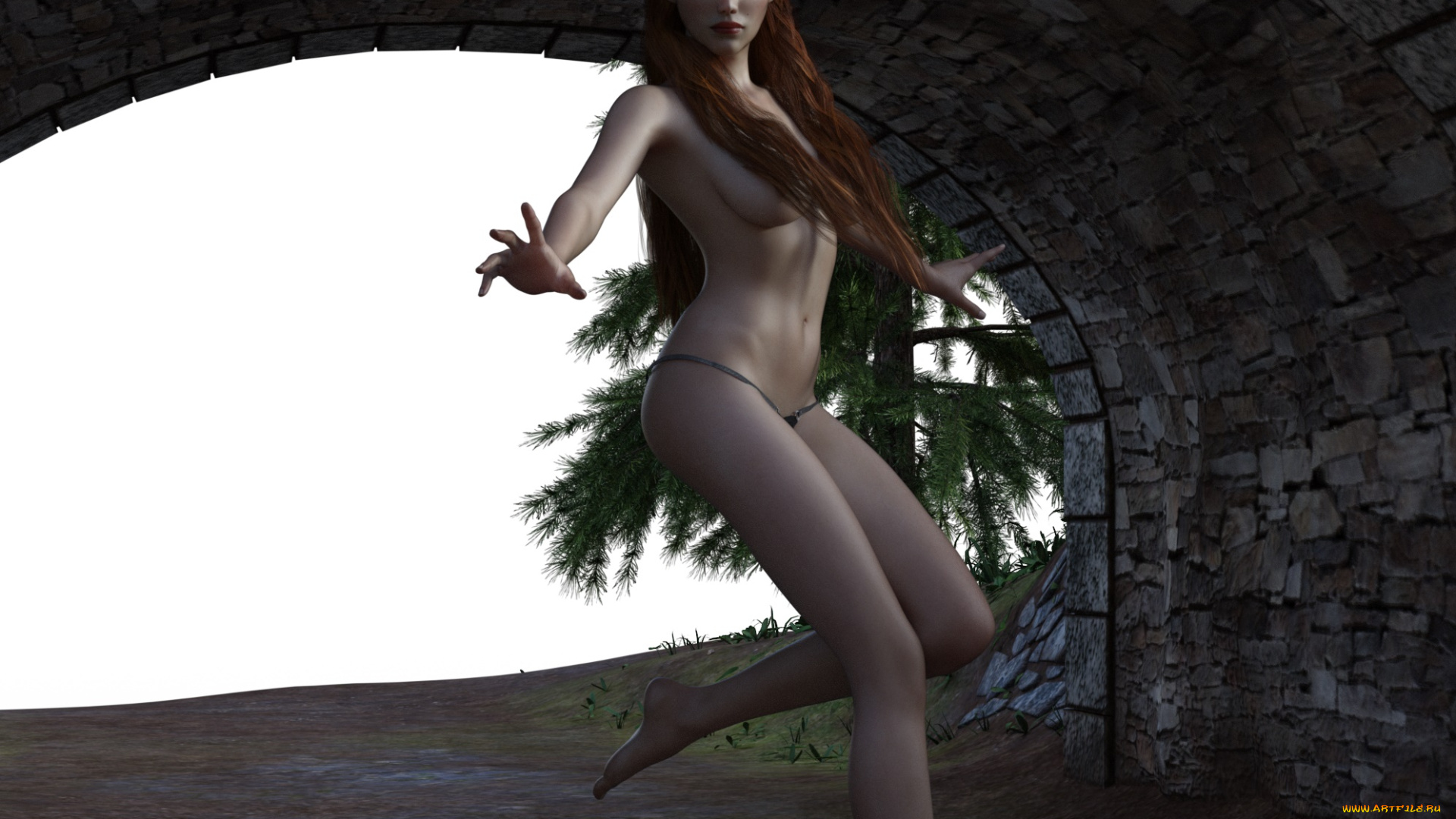 3д, графика, эльфы, , elves, эльфийка, взгляд, фон