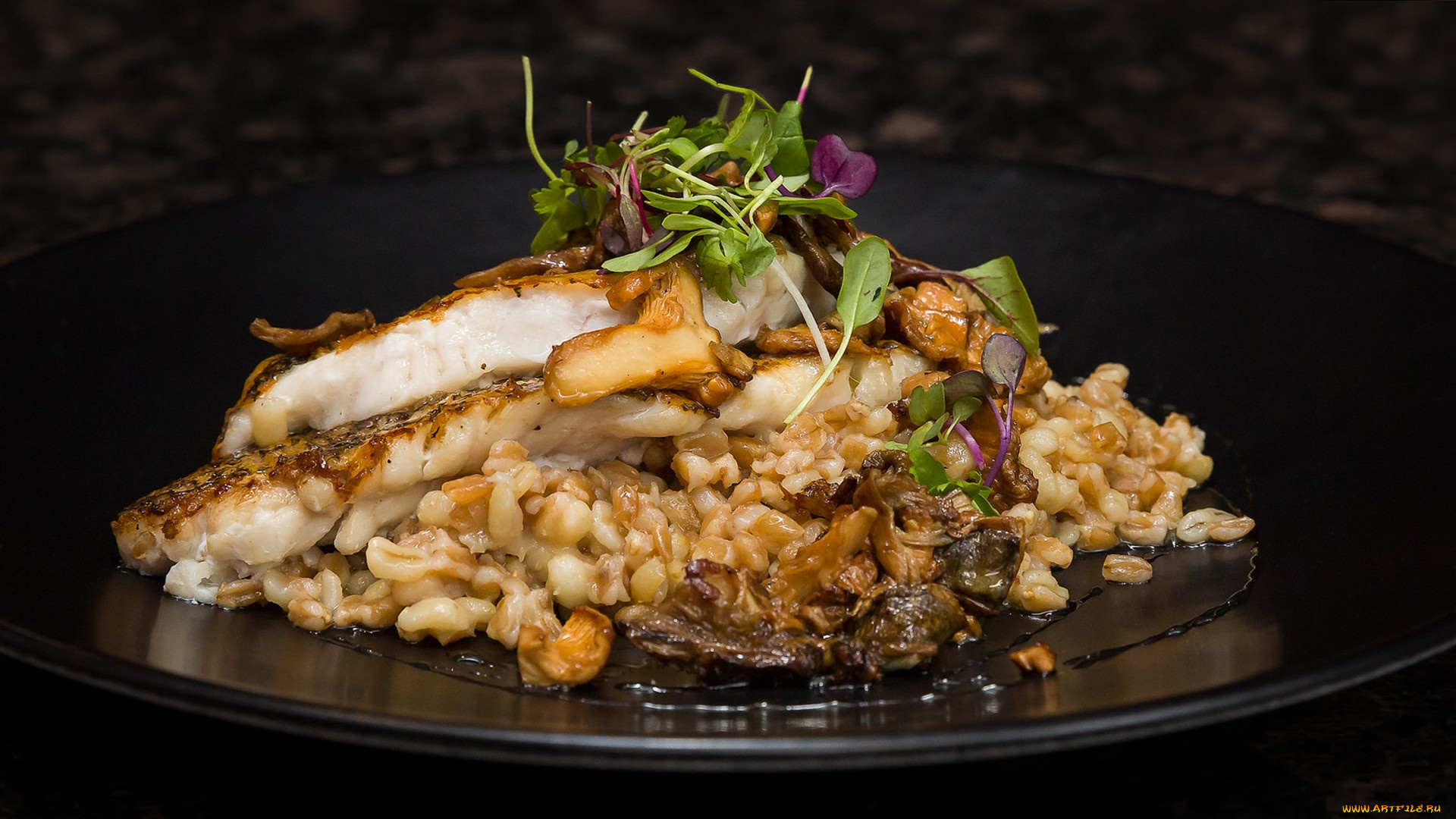 еда, рыбные, блюда, , с, морепродуктами, снедь