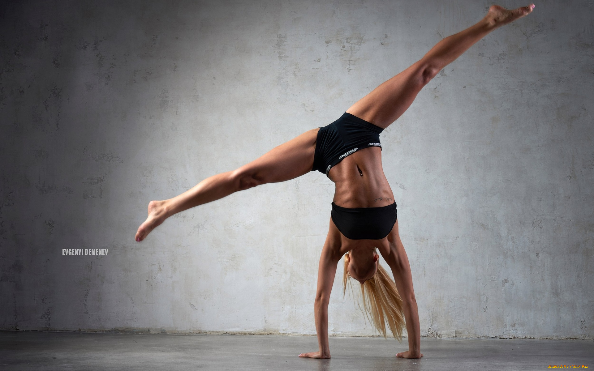 спорт, гимнастика, фон, поза, взгляд, девушка