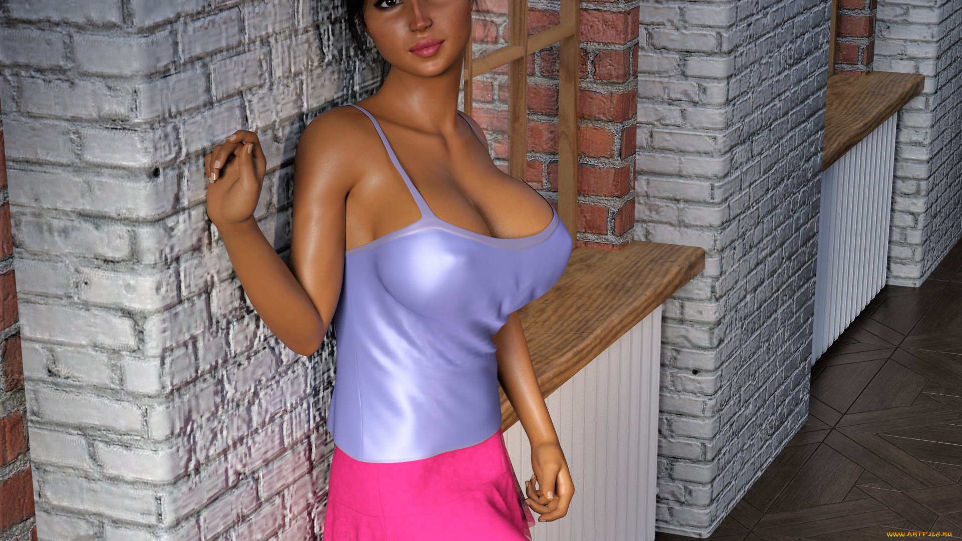 3д, графика, люди, , people, девушка, взгляд, фон