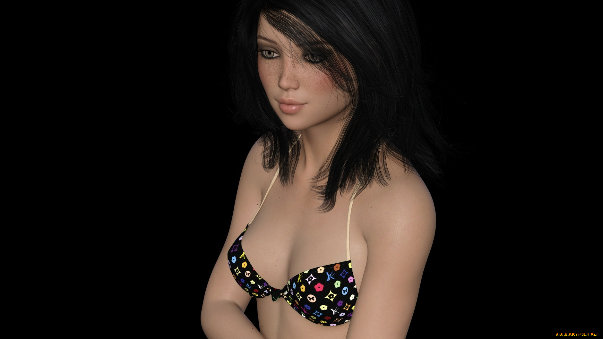 3д, графика, люди, , people, фон, девушка, взгляд