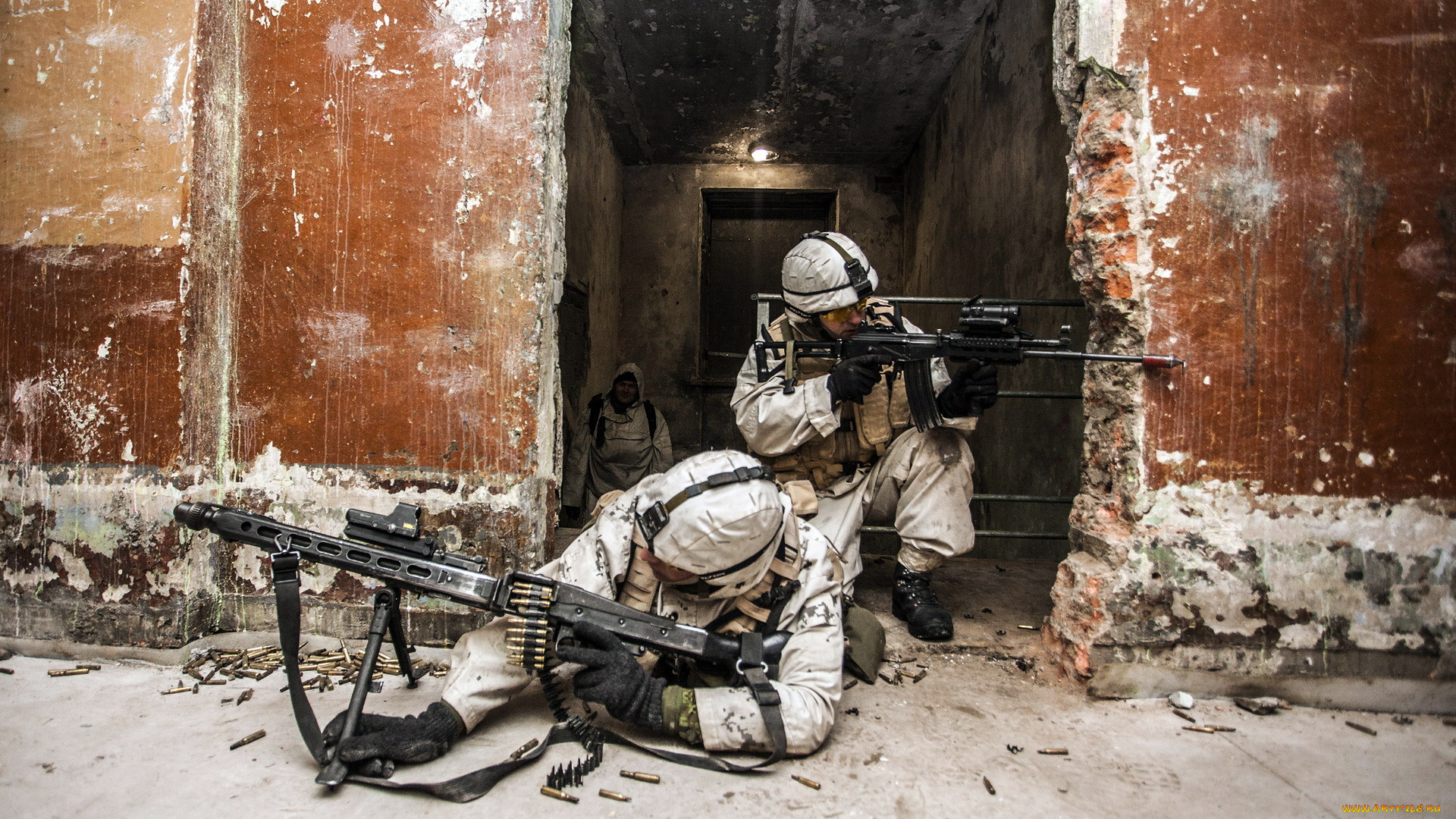 оружие, армия, спецназ, здание, стены, солдаты