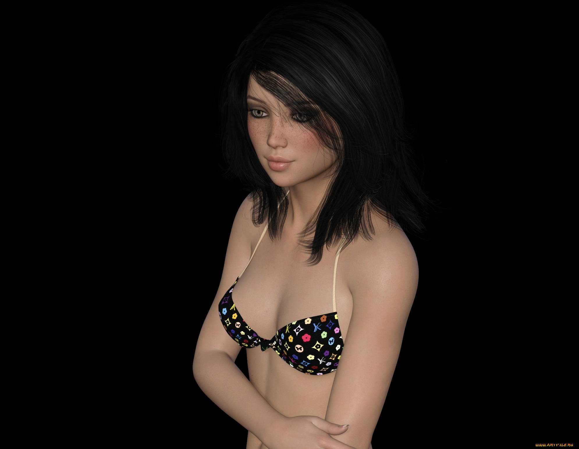 3д, графика, люди, , people, фон, девушка, взгляд