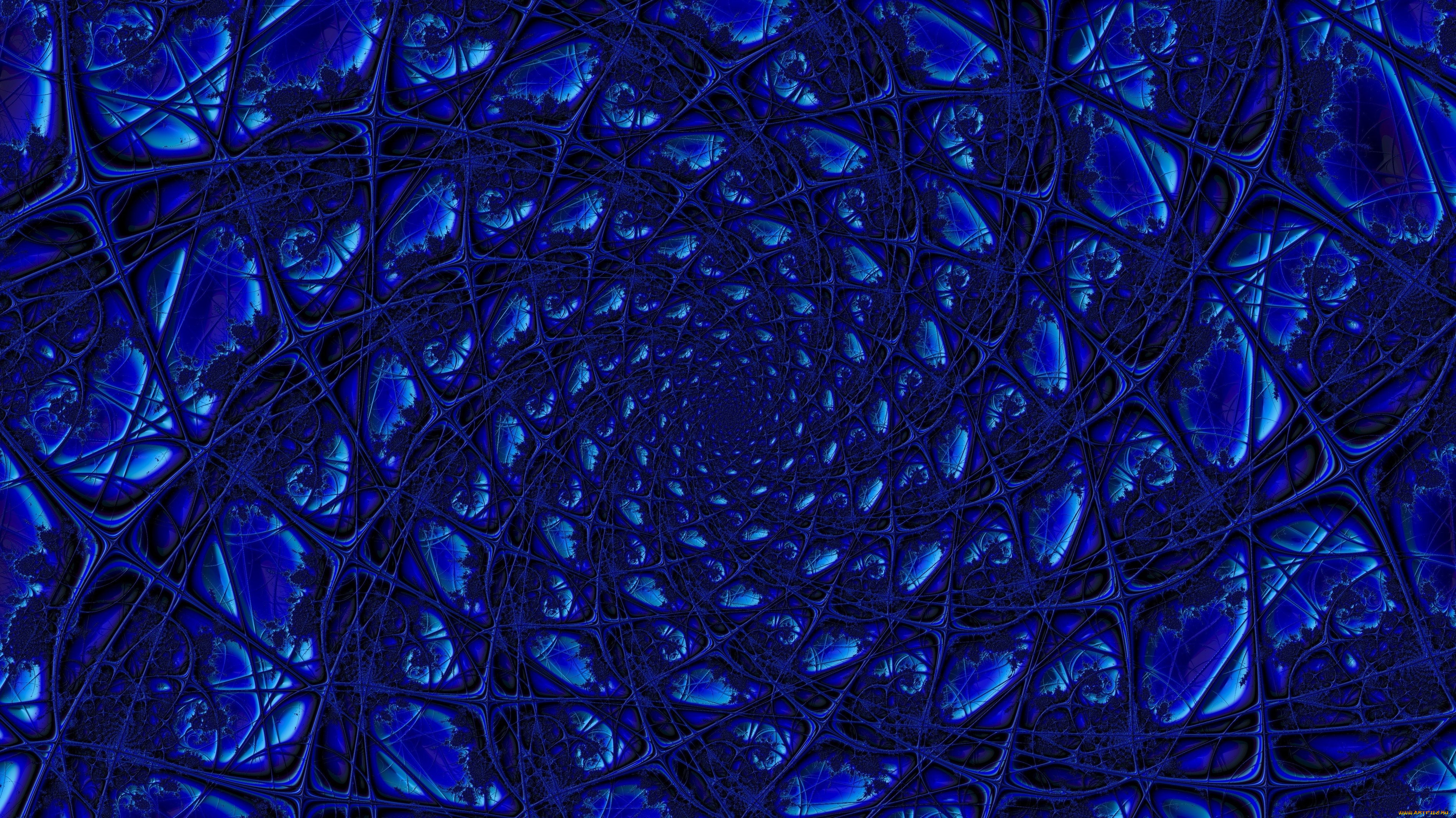 3д, графика, абстракция, , abstract, синий, фон