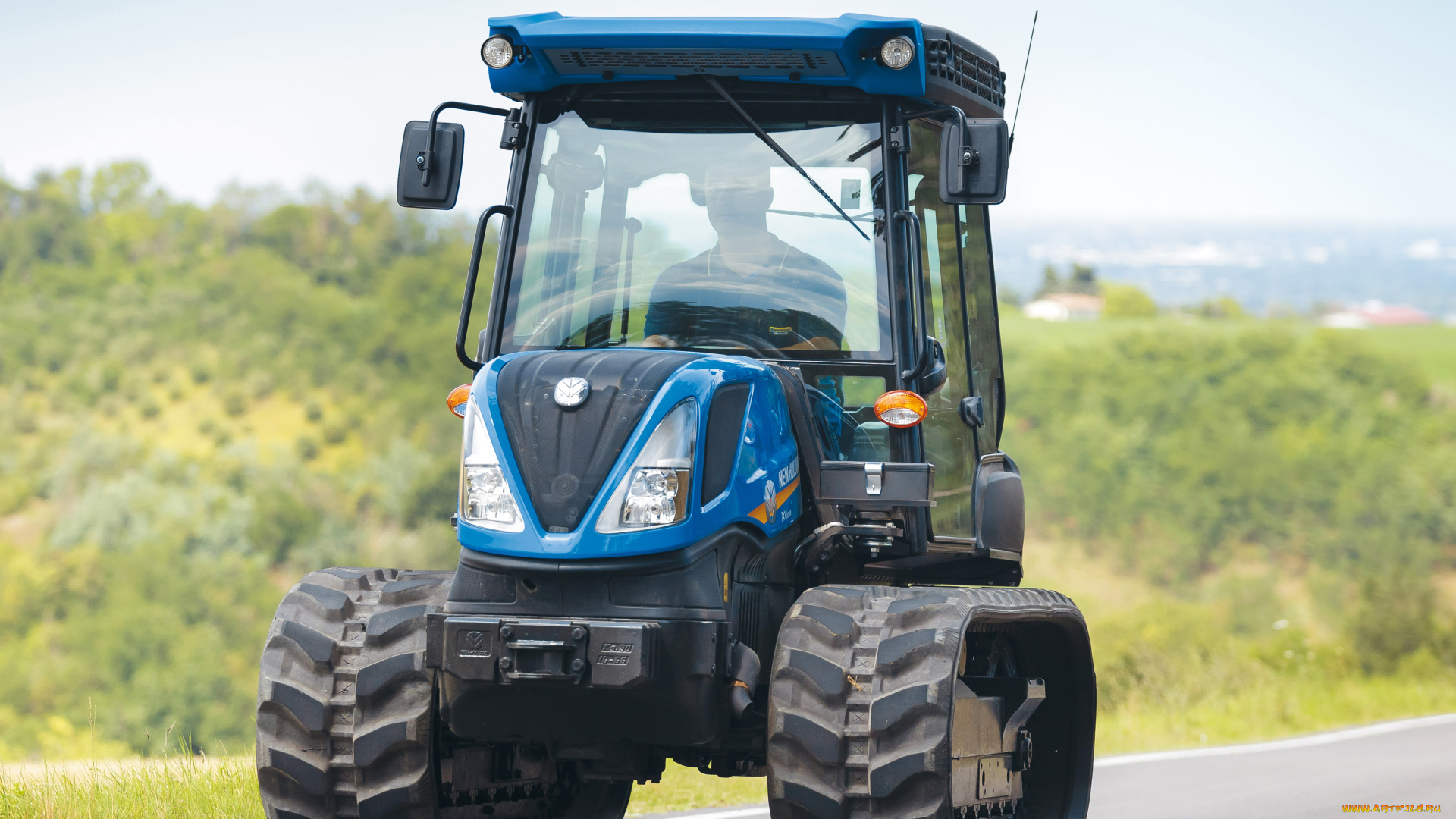 техника, тракторы, на, гусенецах, new, holland