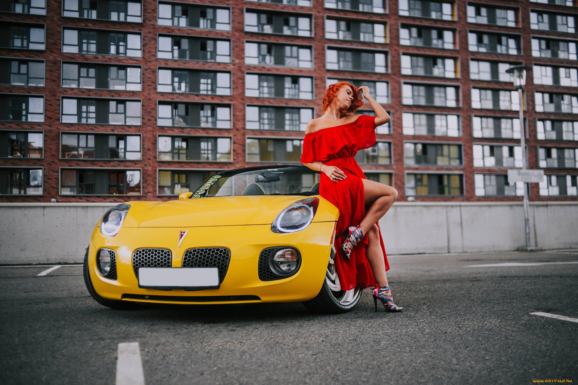 автомобили, -авто, с, девушками, pontiac, solstice