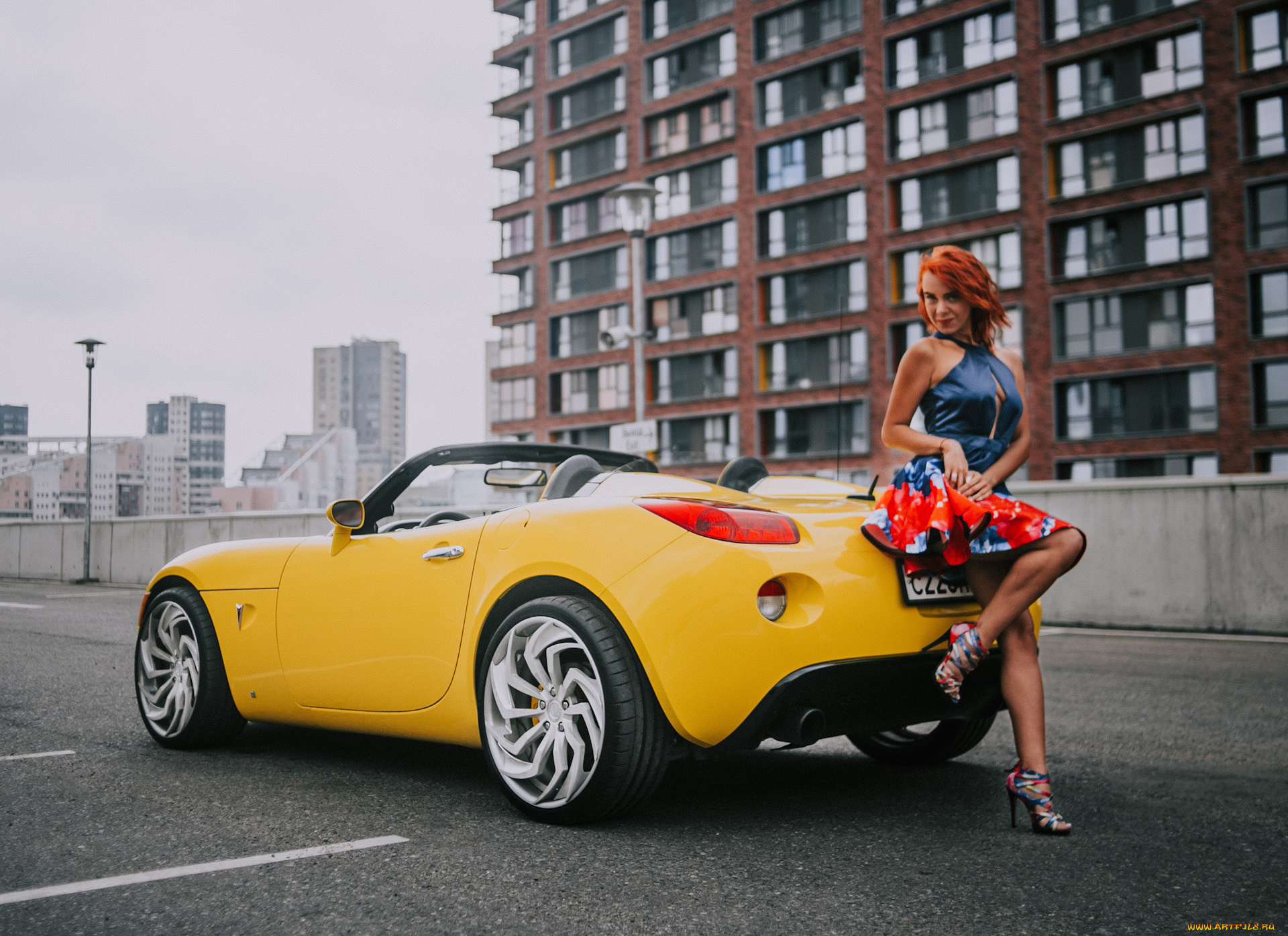 автомобили, -авто, с, девушками, pontiac, solstice