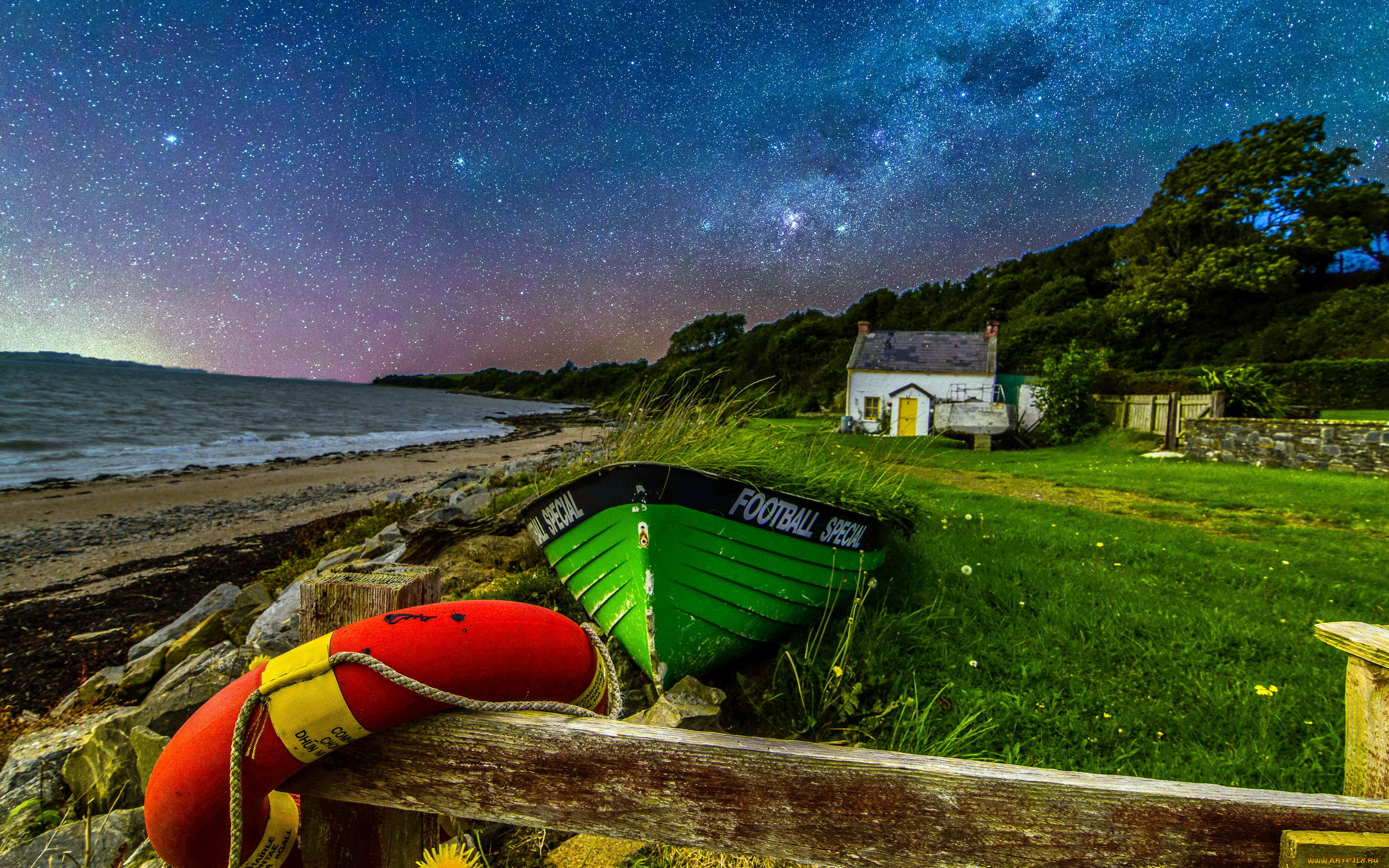 корабли, лодки, , шлюпки, море, шлюпка, ночь, звезды