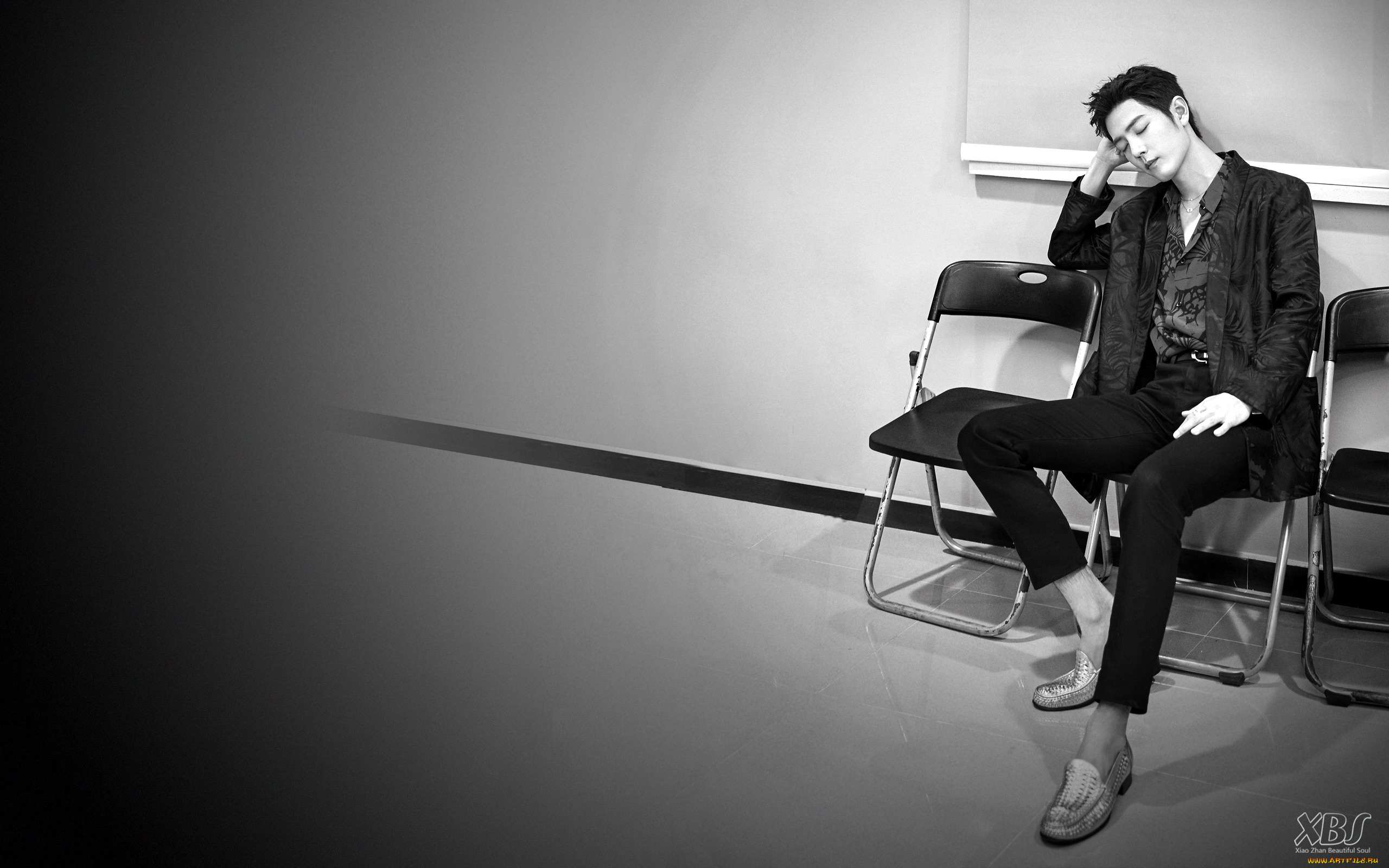 мужчины, xiao, zhan, актер, пиджак, стулья