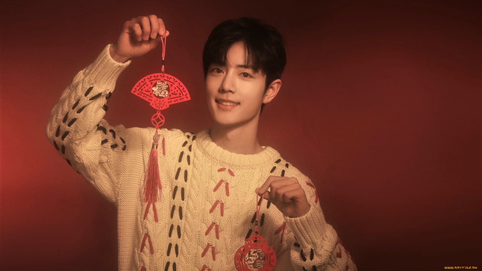мужчины, xiao, zhan, актер, свитер, талисманы