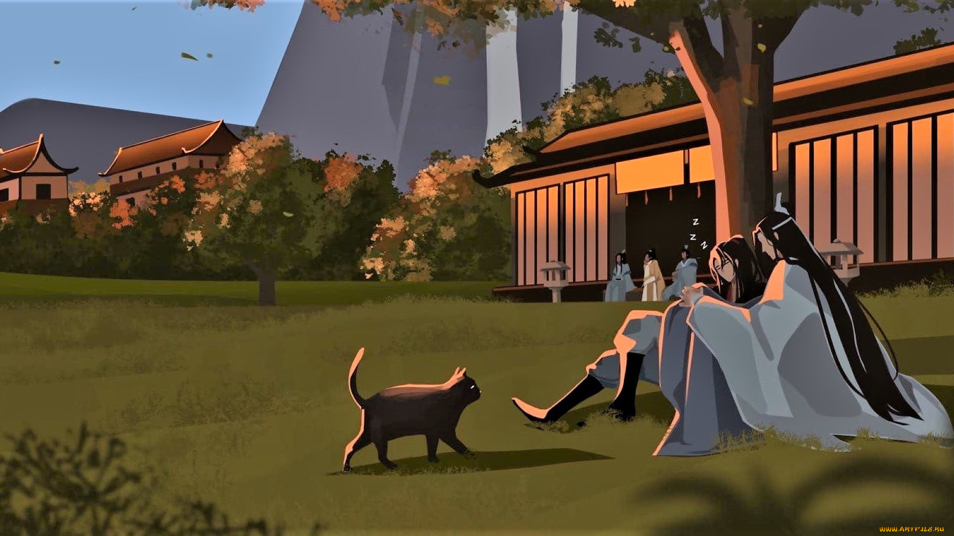 аниме, mo, dao, zu, shi, лань, ванцзи, вэй, усянь, кот