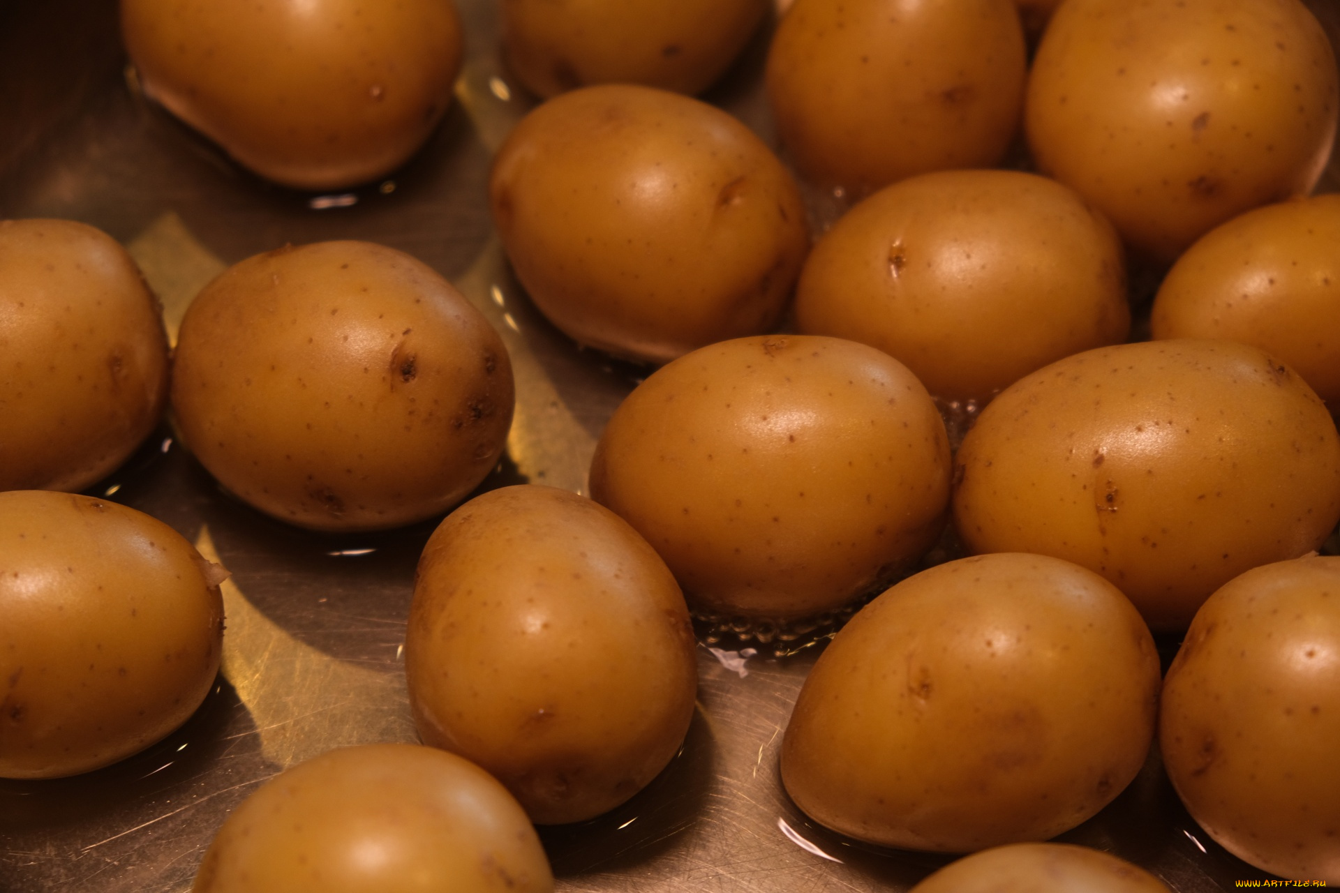 еда, картофель, отварной, клубни