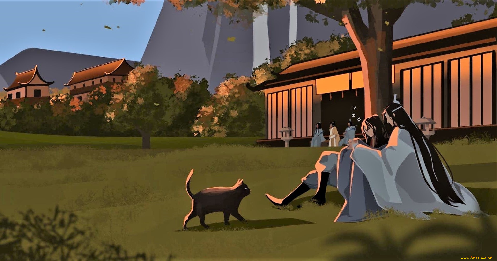 аниме, mo, dao, zu, shi, лань, ванцзи, вэй, усянь, кот