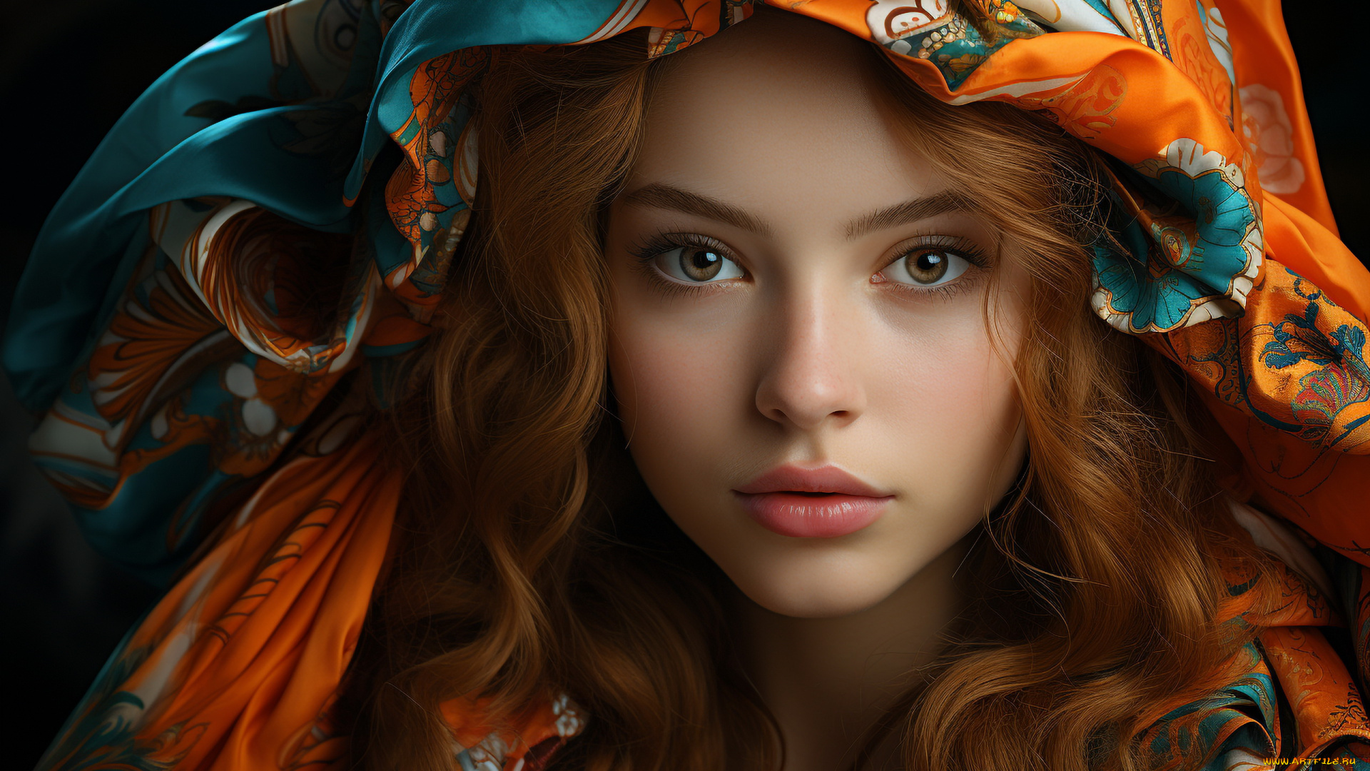 3д, графика, портреты, и, лица, , portraits, and, faсes, рыжие, волосы