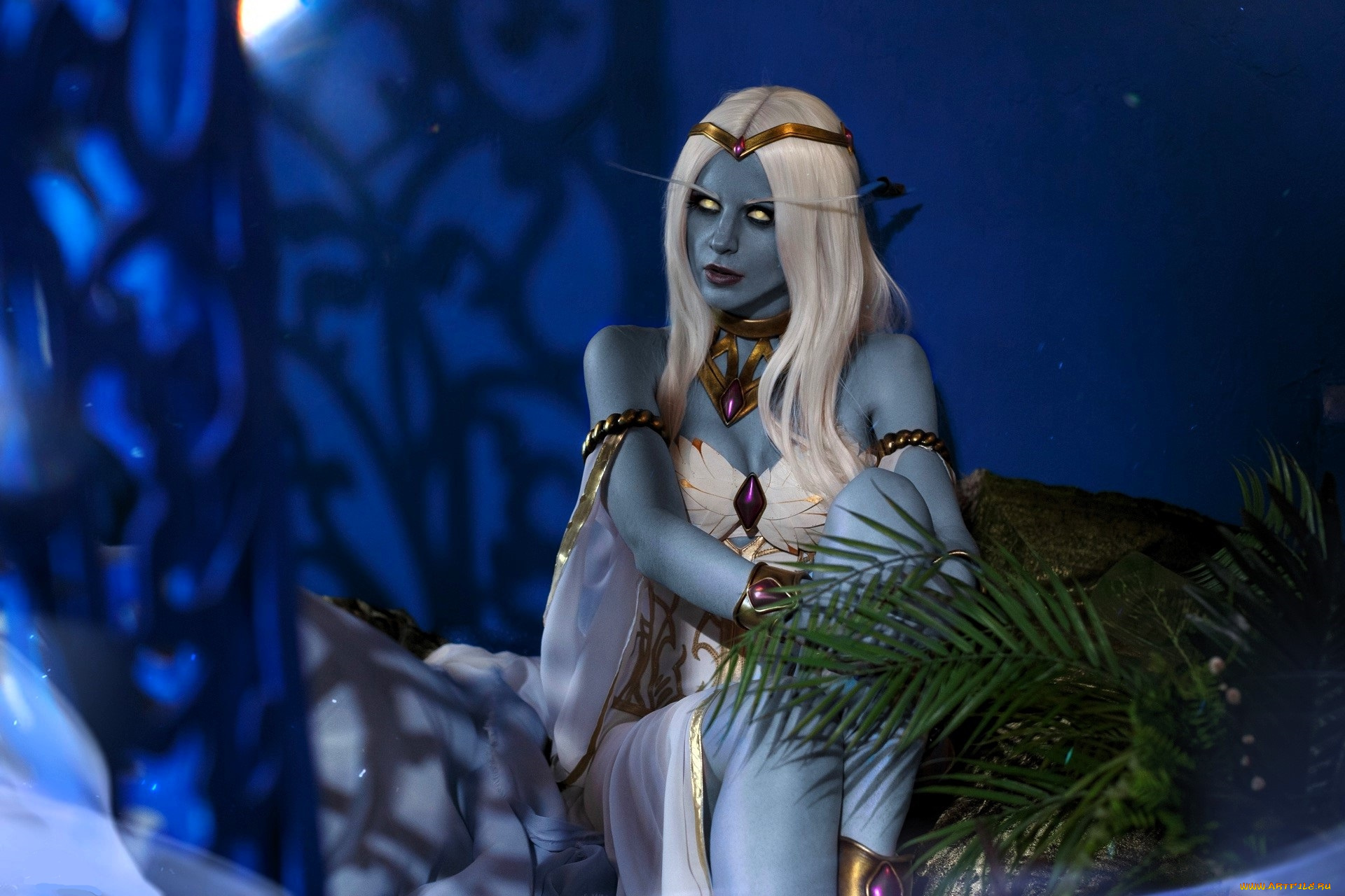 девушки, -, креатив, , косплей, образ, косплей, наряд, костюм, тень