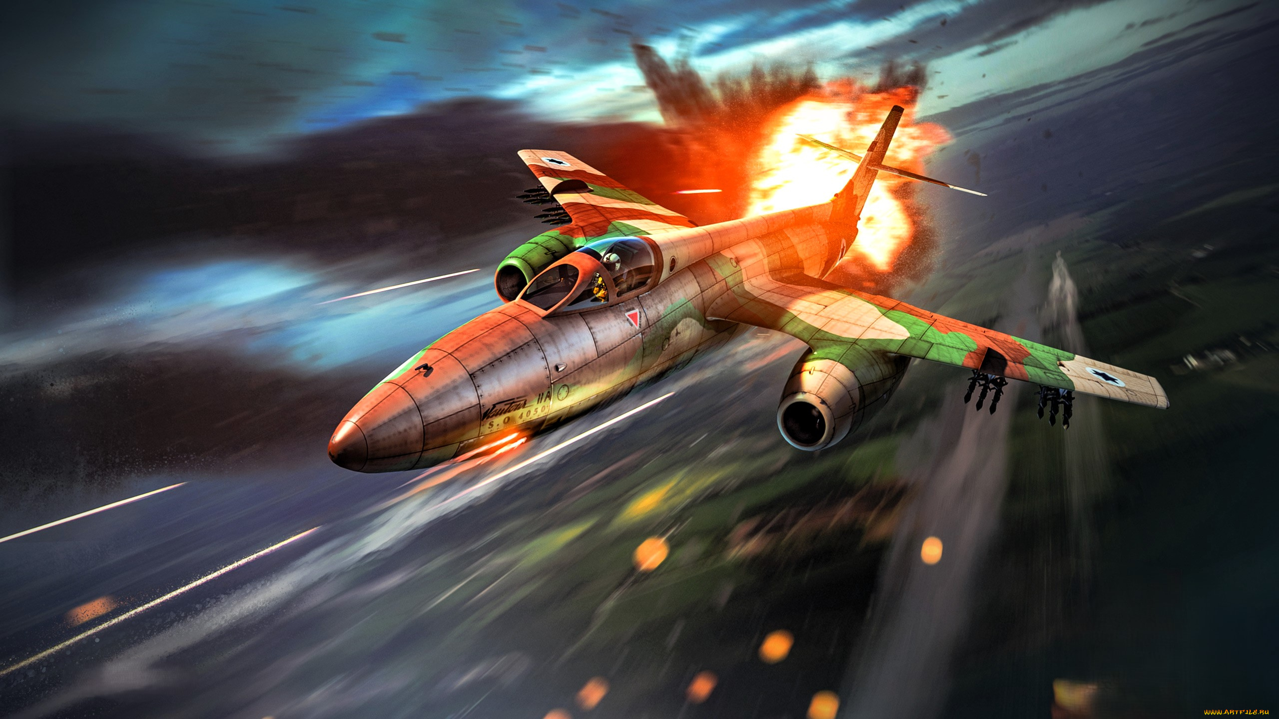 видео, игры, war, thunder, самолет, полет, огонь