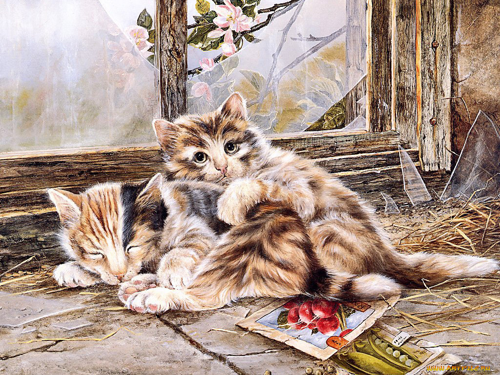 рисованные, животные