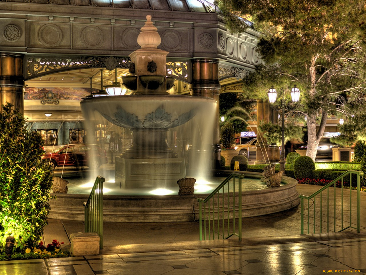 города, фонтаны