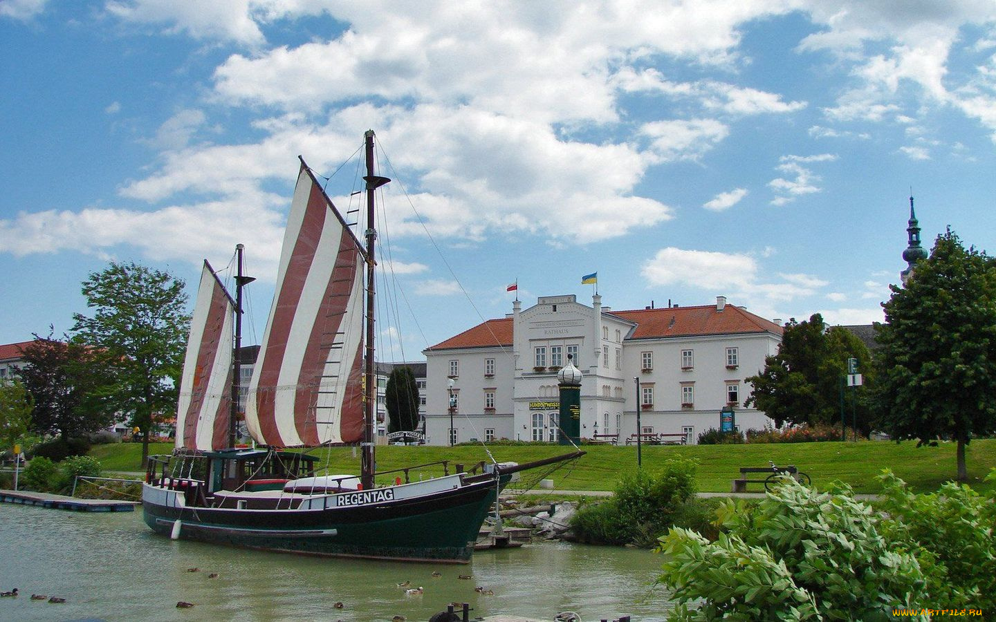 tulln, austria, города, здания, дома