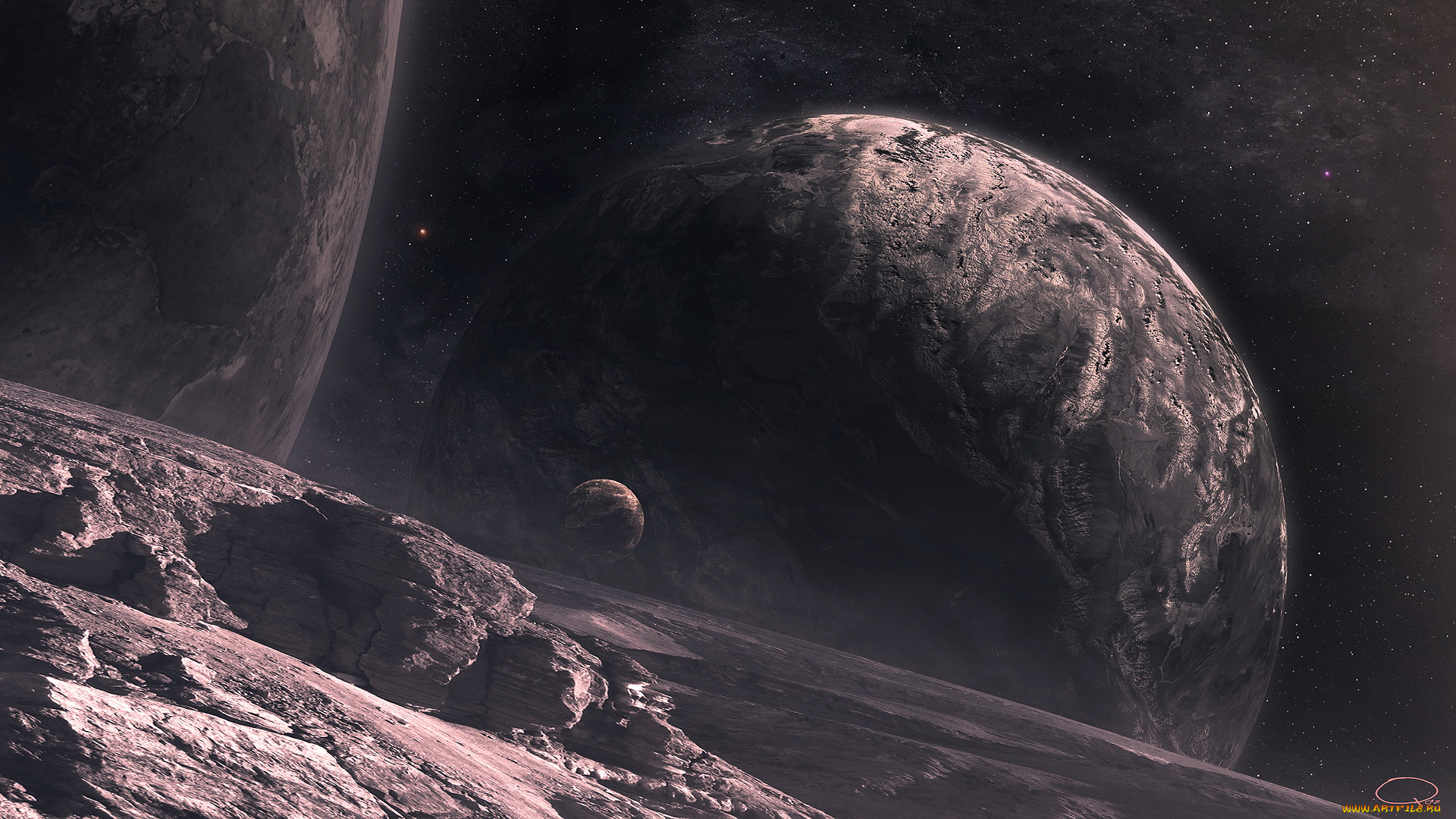 космос, арт, планеты