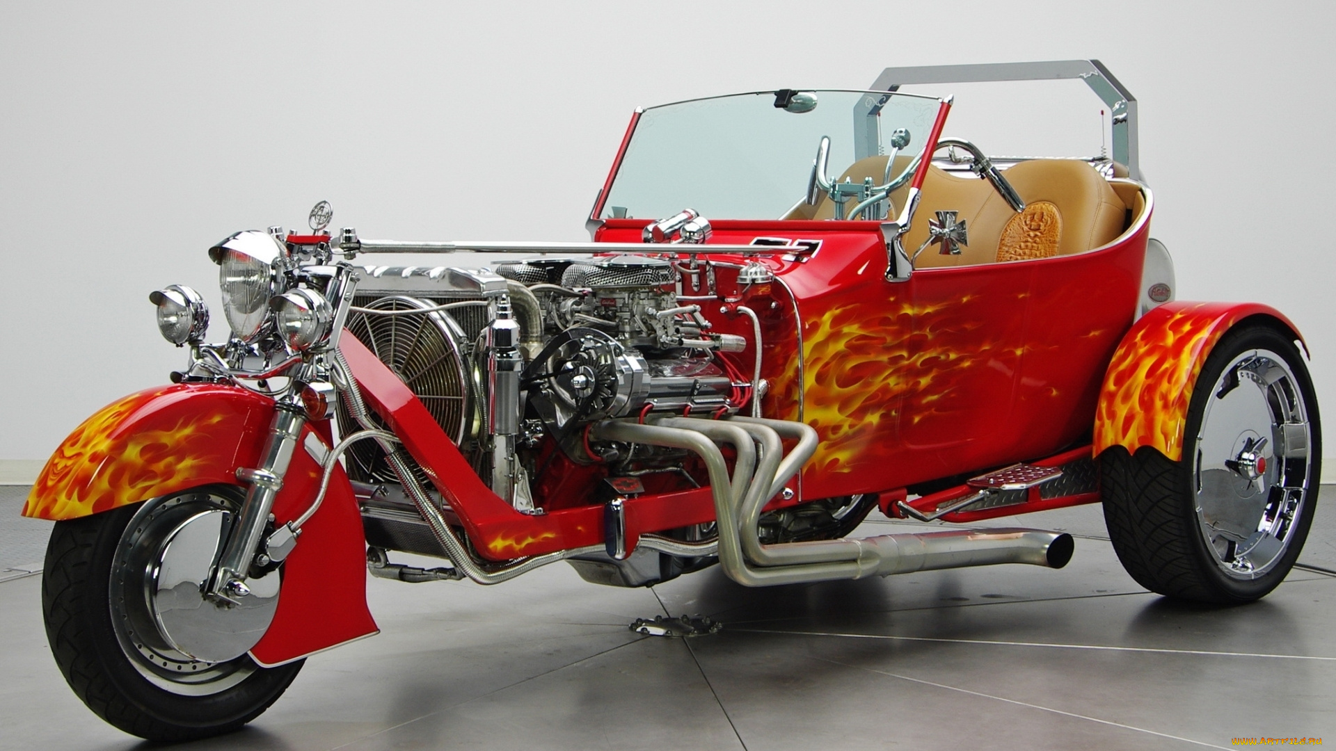 мотоциклы, трёхколёсные, ford, t-bucket, trike, 383, stroker, v8, th350, saddle, roadster, трицикл, трайк, передок, тюнинг, tuning, фон