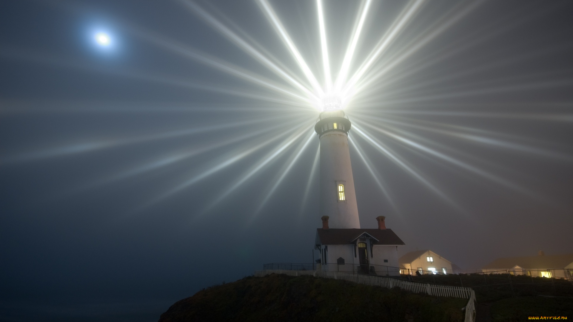 природа, маяки, лучи, свет, маяк