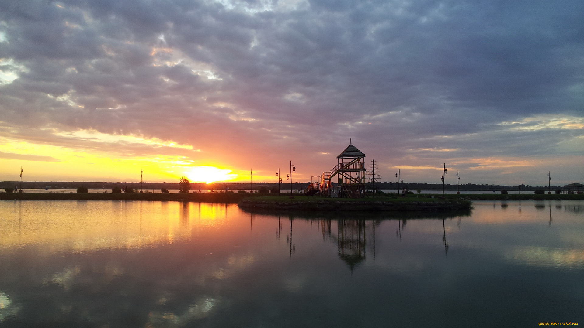 природа, восходы, закаты, море, облака