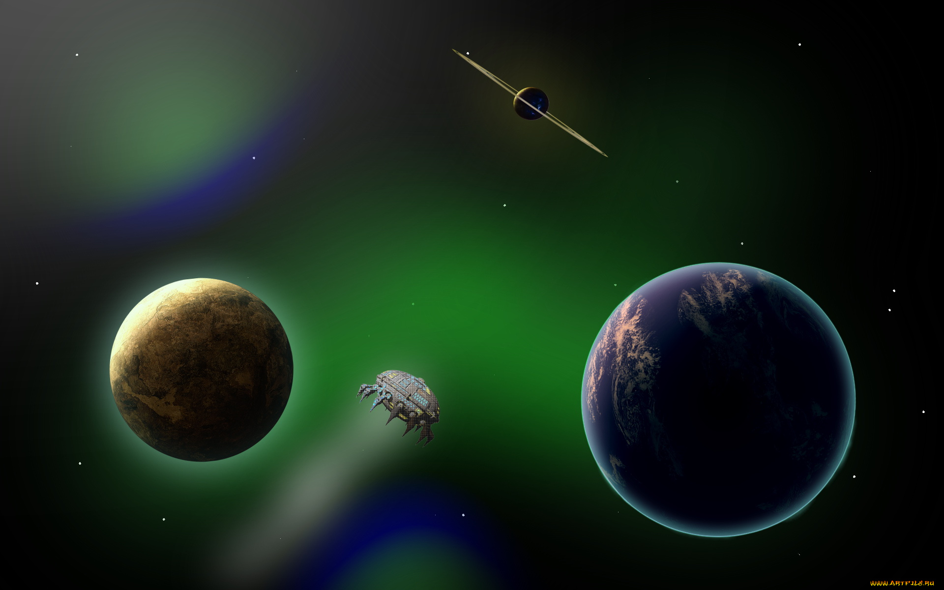 космос, арт, планеты