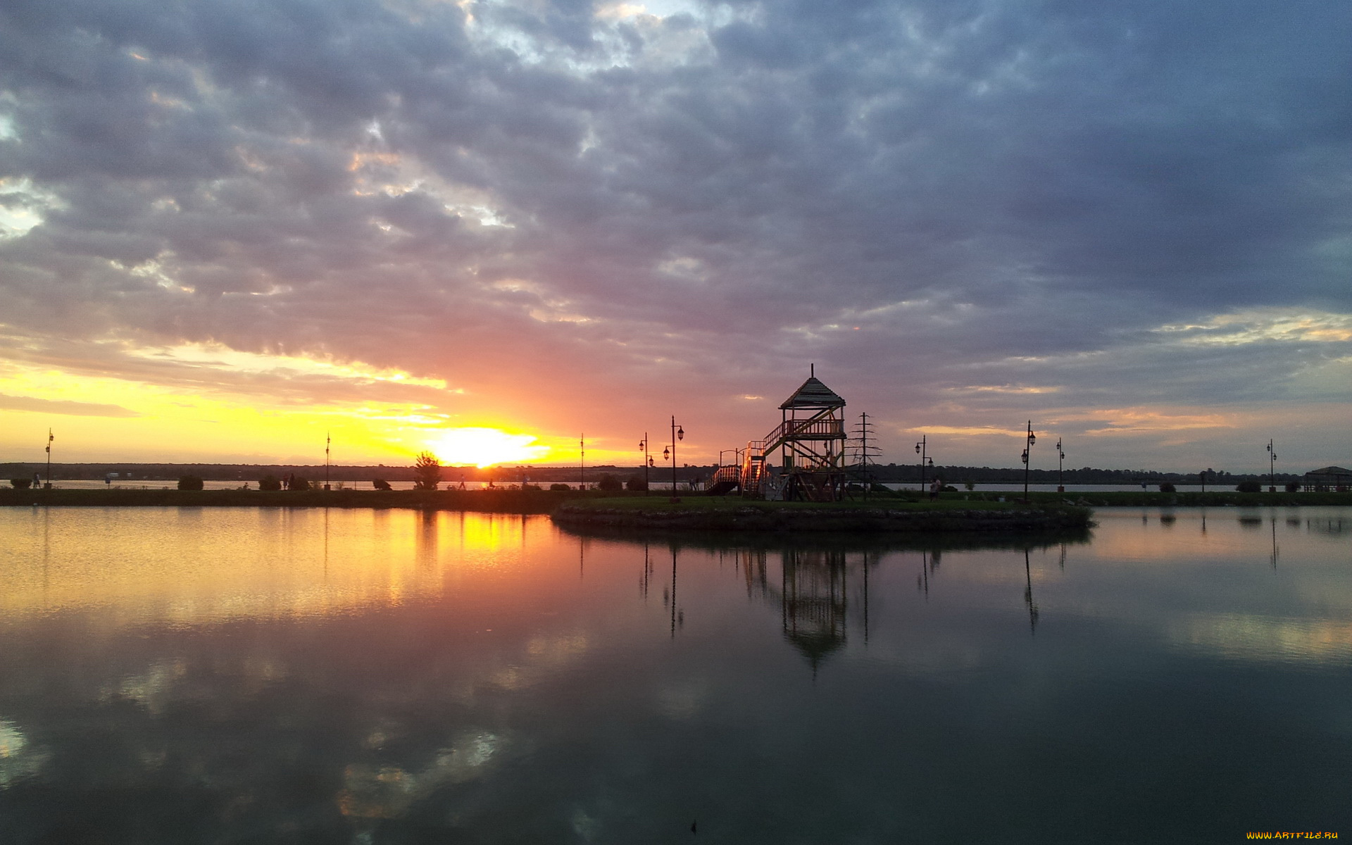 природа, восходы, закаты, море, облака