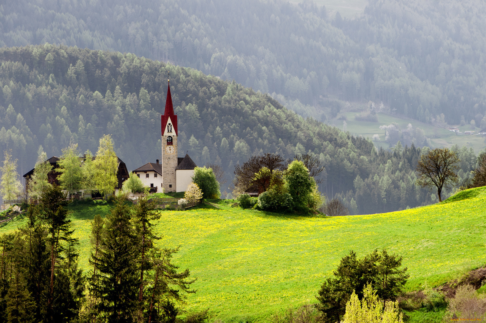 otztal, austria, города, пейзажи, церковь