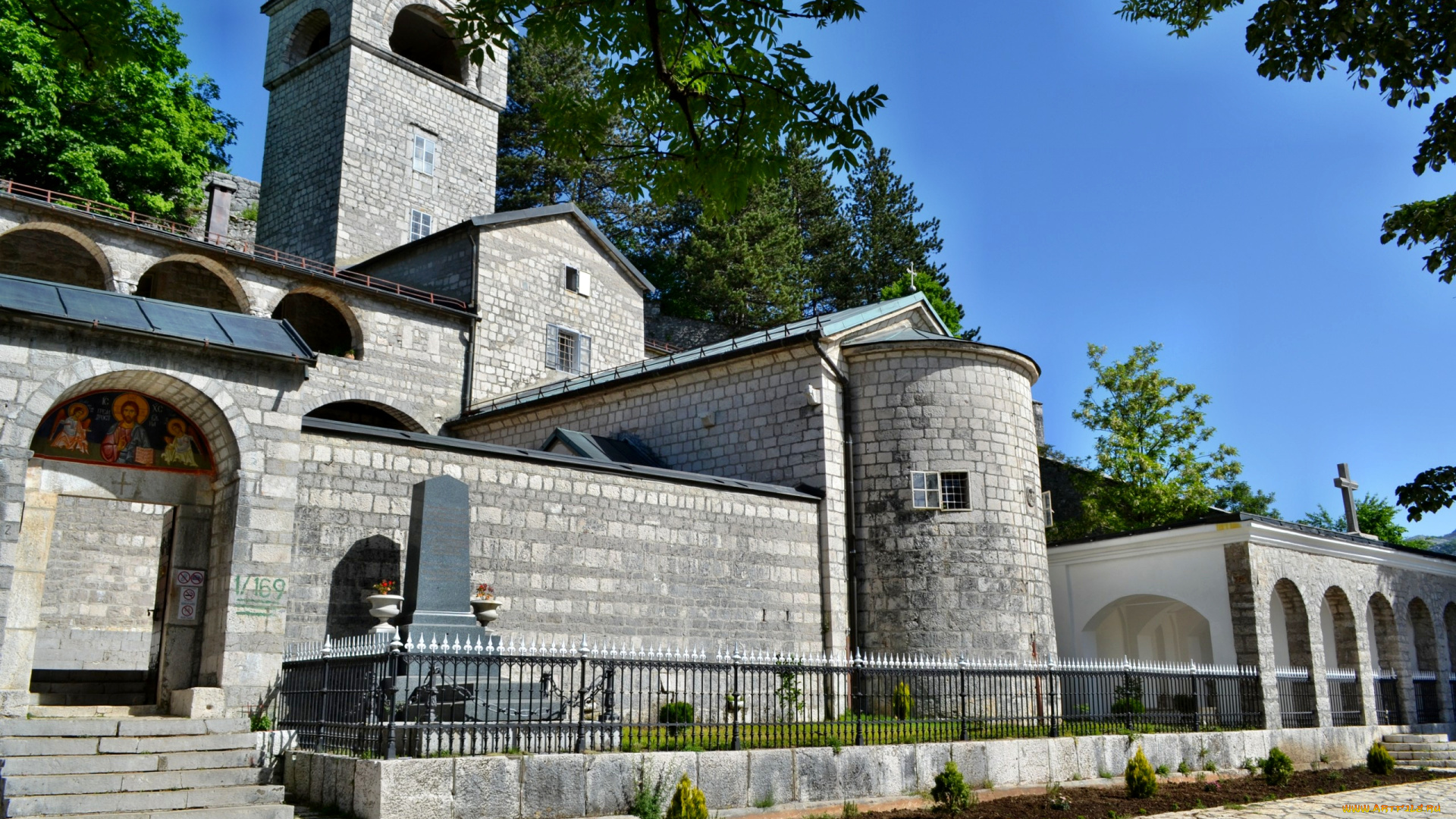 Черногория, цетине, города, православные, церкви, монастыри, монастырь