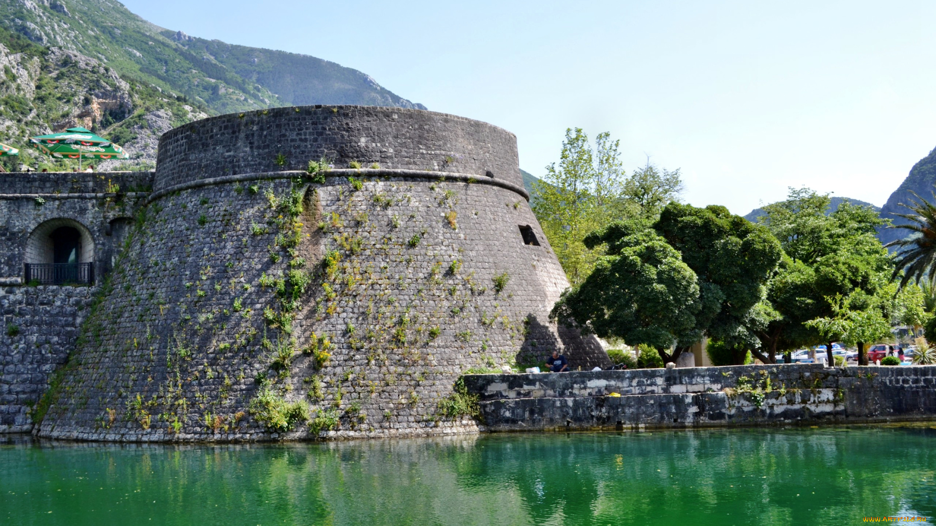Черногория, котор, города, дворцы, замки, крепости, старый, город, башня, крепостная, стена