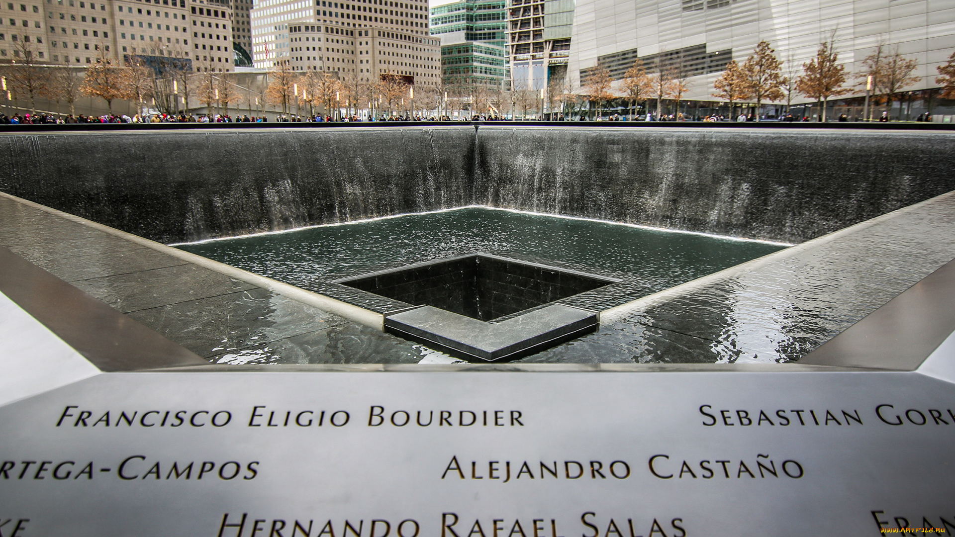 города, нью, йорк, сша, new, york, memorial, falls