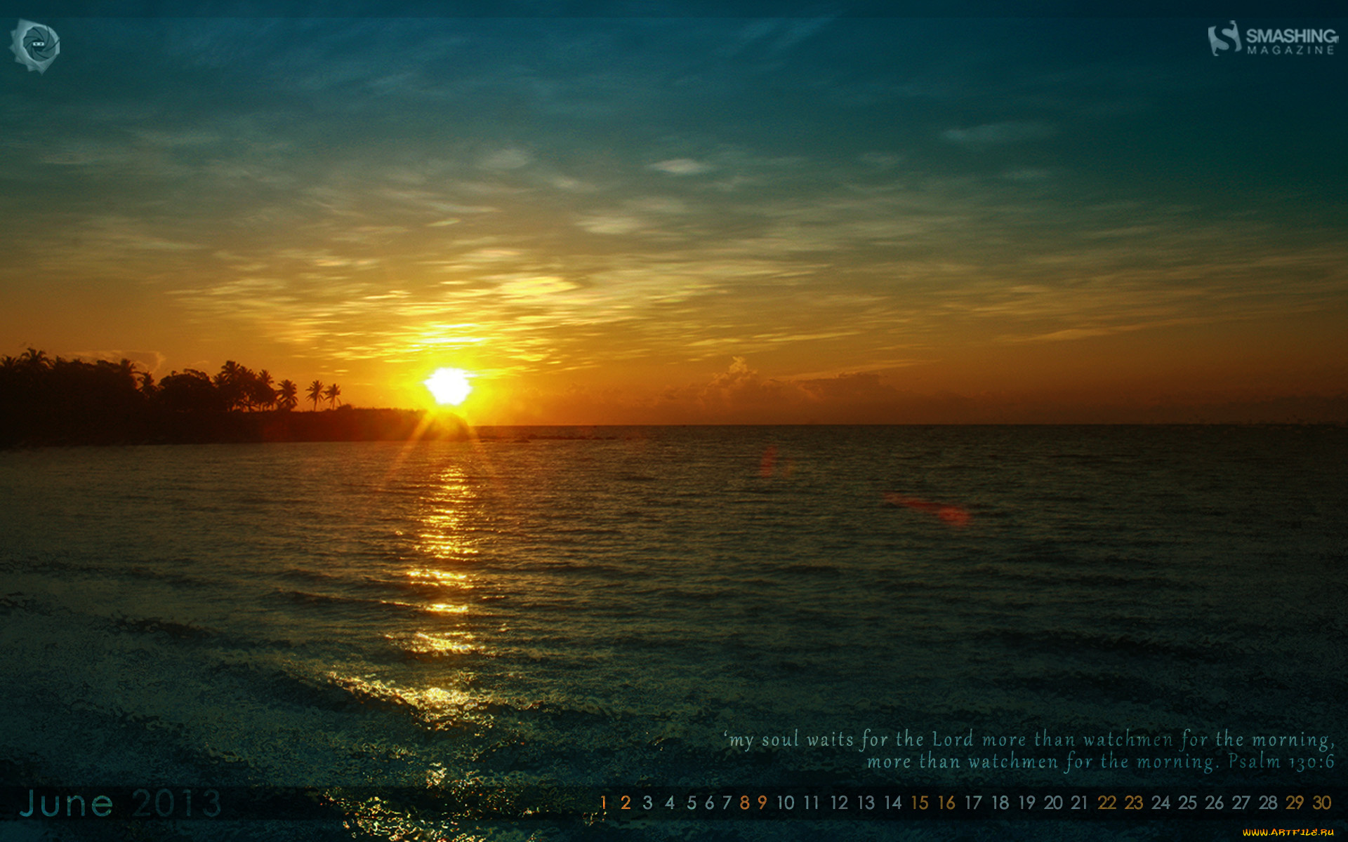 календари, природа, закат, море