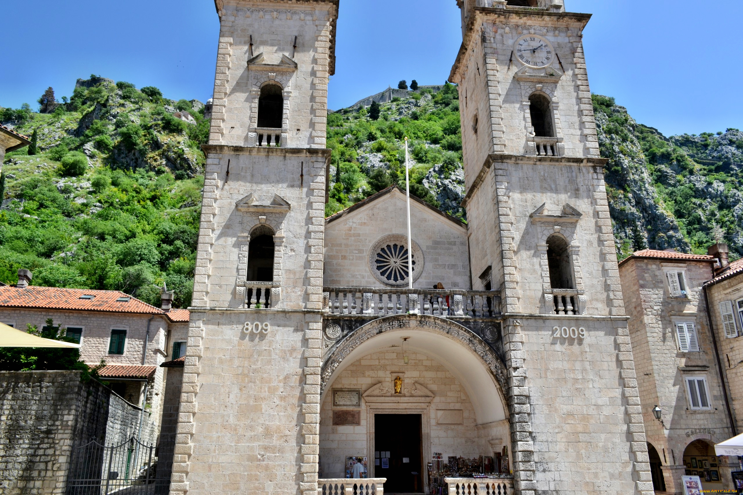 Черногория, котор, города, дворцы, замки, крепости, горы, городские, ворота, старый, город